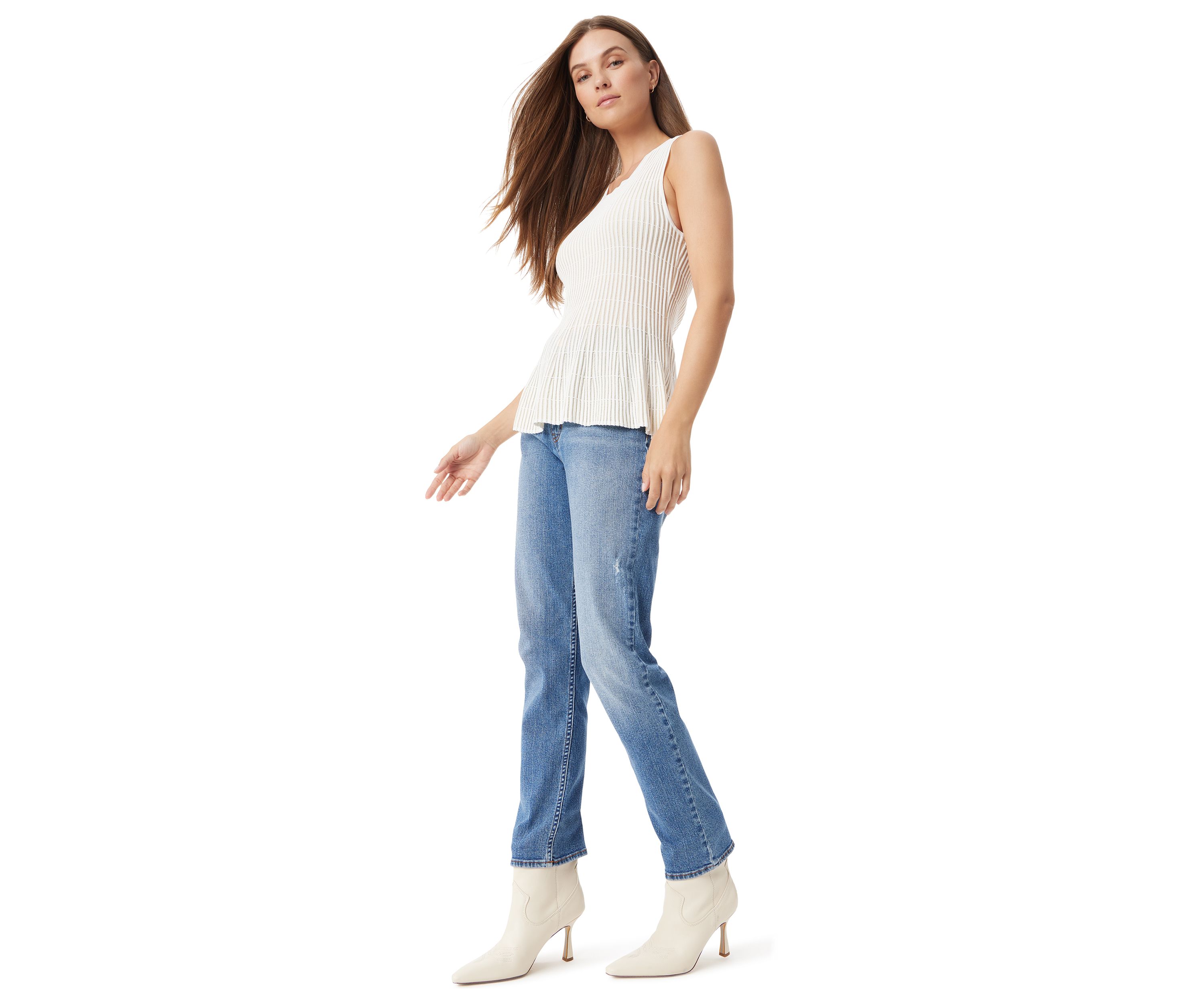 Womens Briet Two Tone Sleeveless Top