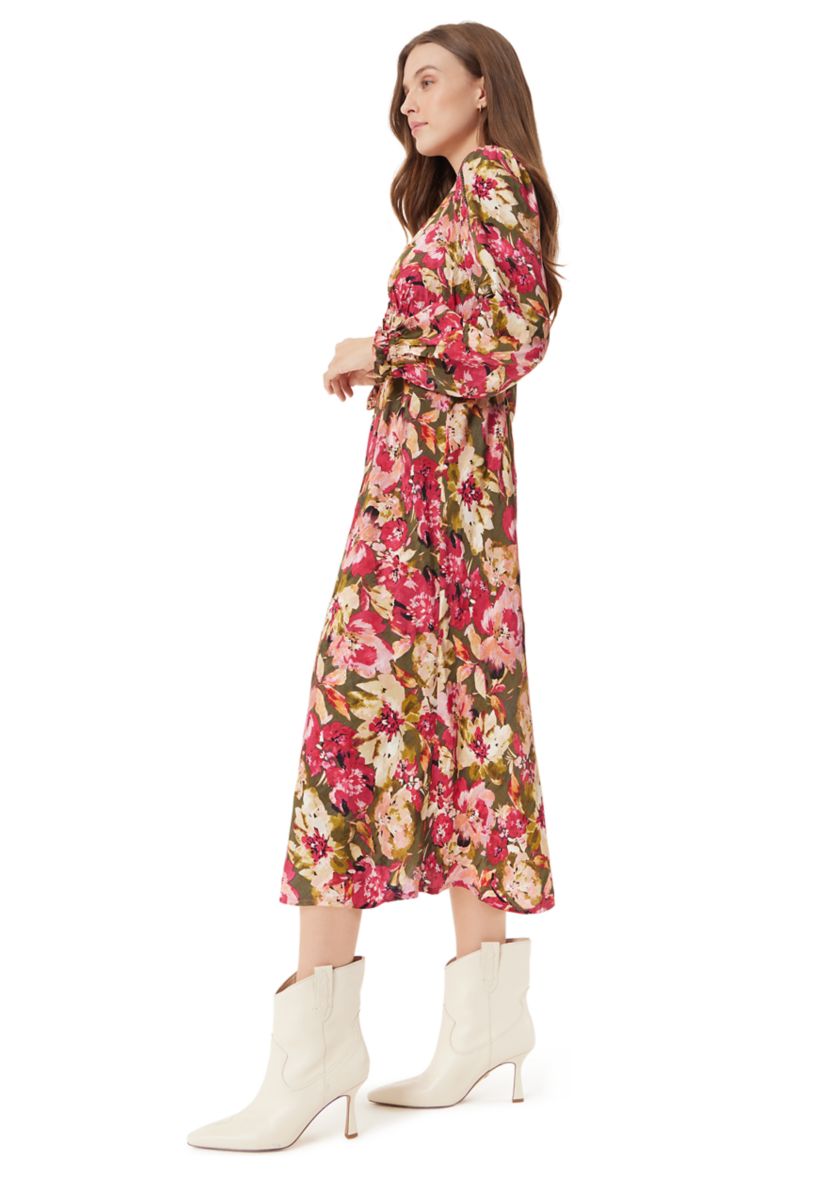 Womens Illora Ruffle Detail Midi Dress
