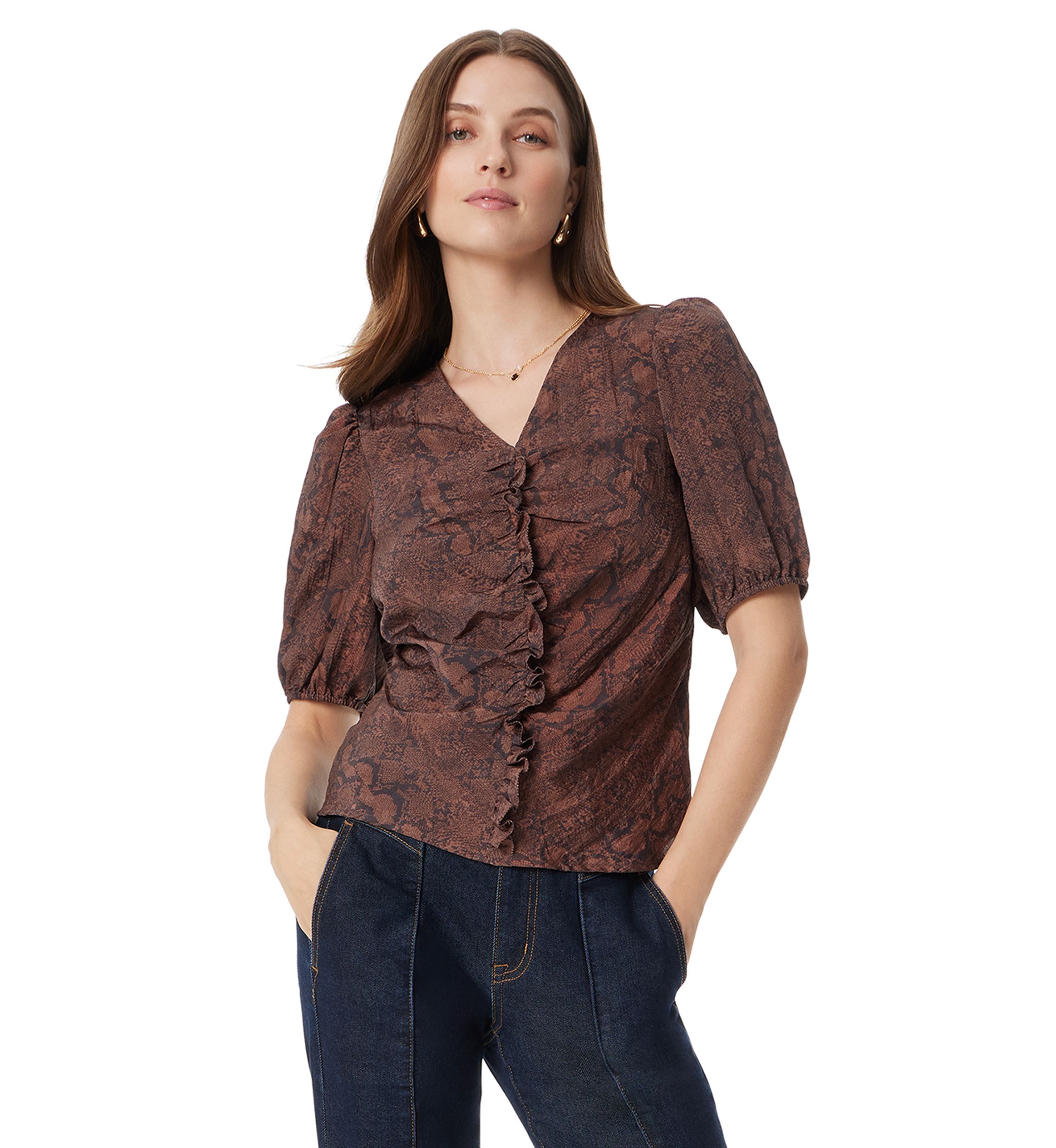 Womens Dakota Puff Sleeve Top 