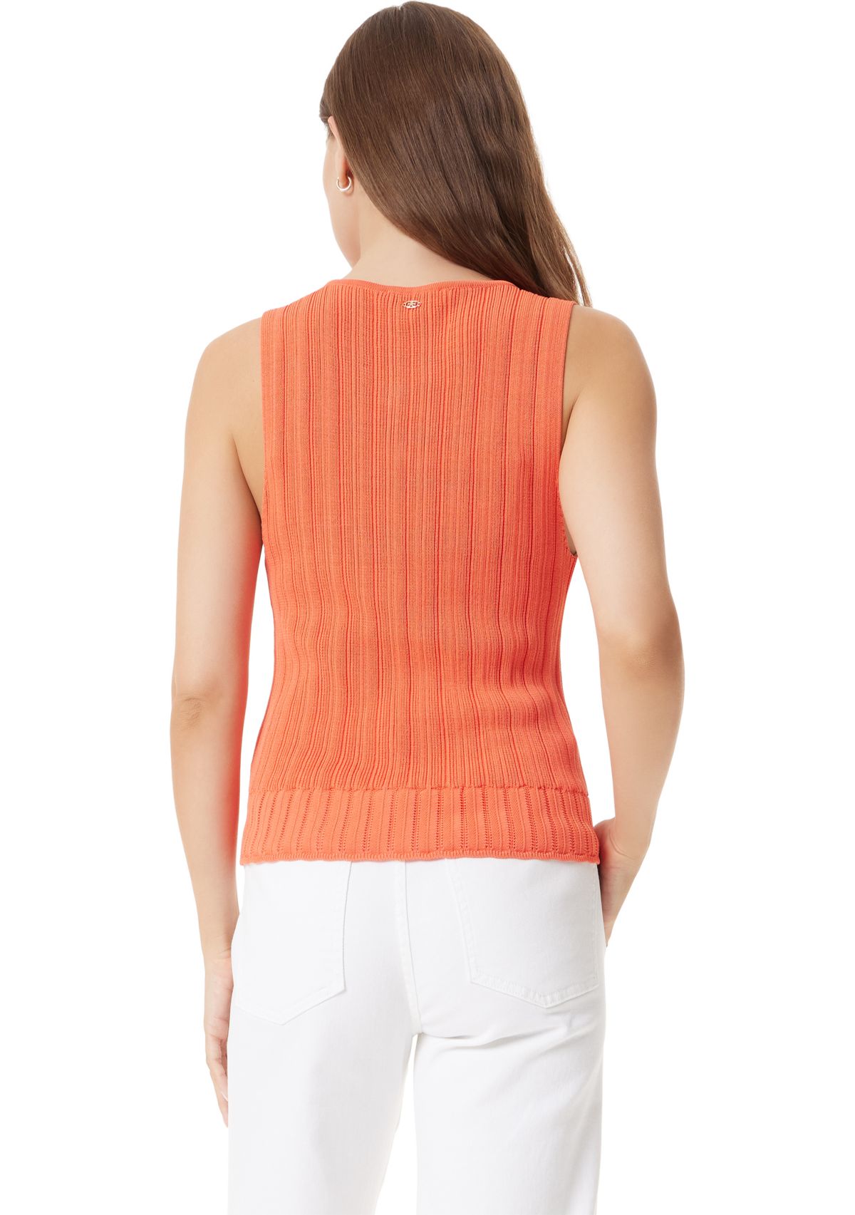 Womens Sable Scalloped Trim Top