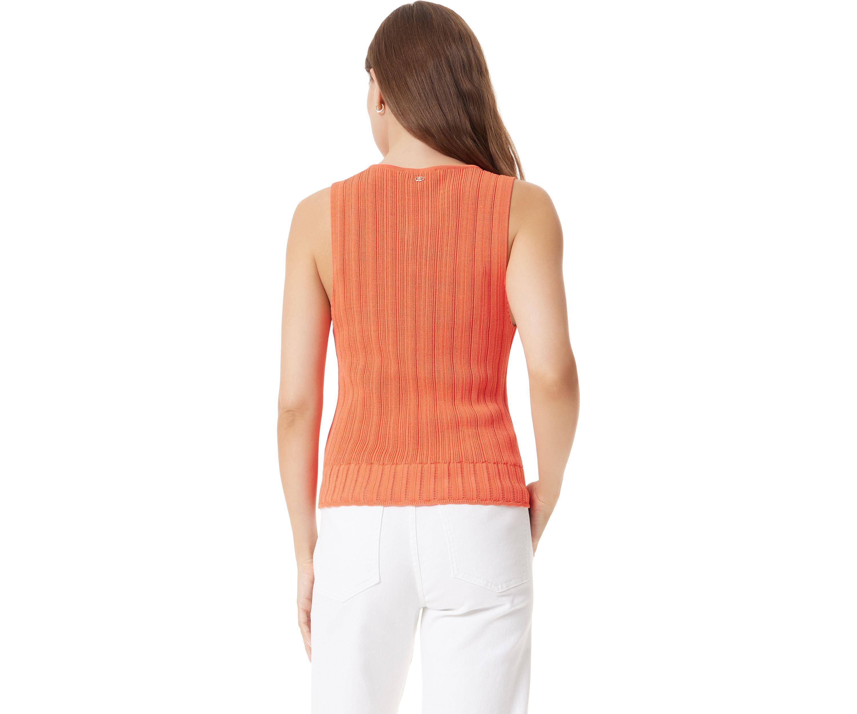 Womens Sable Scalloped Trim Top