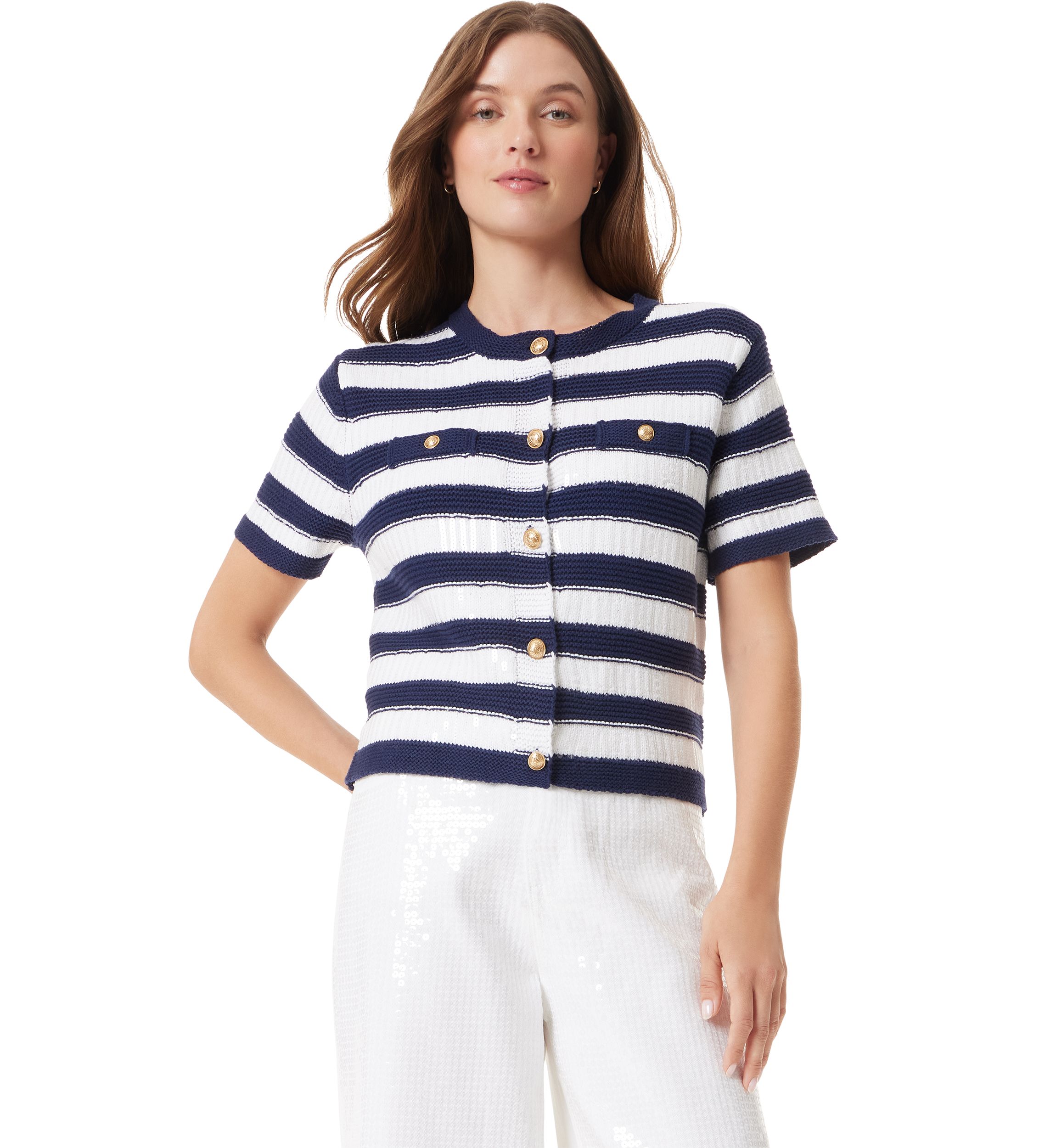 Womens Colleen Short Sleeve Cardigan