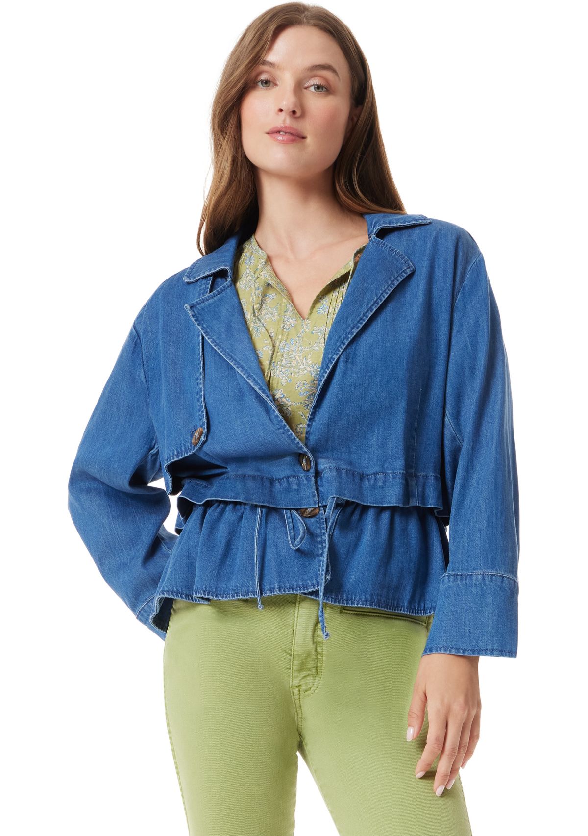 Womens Gina Convertible Cropped Trench Coat