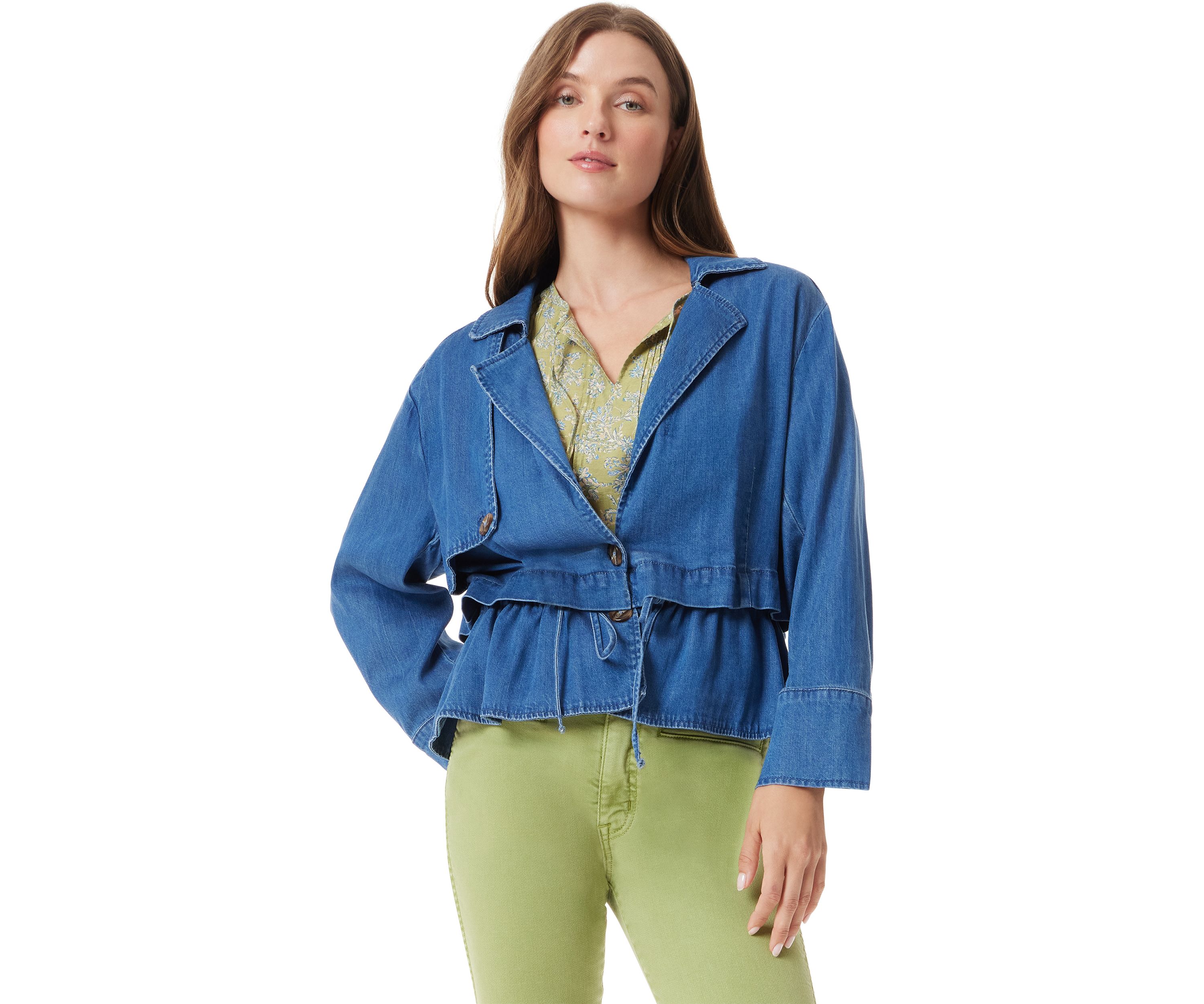 Womens Gina Convertible Cropped Trench Coat