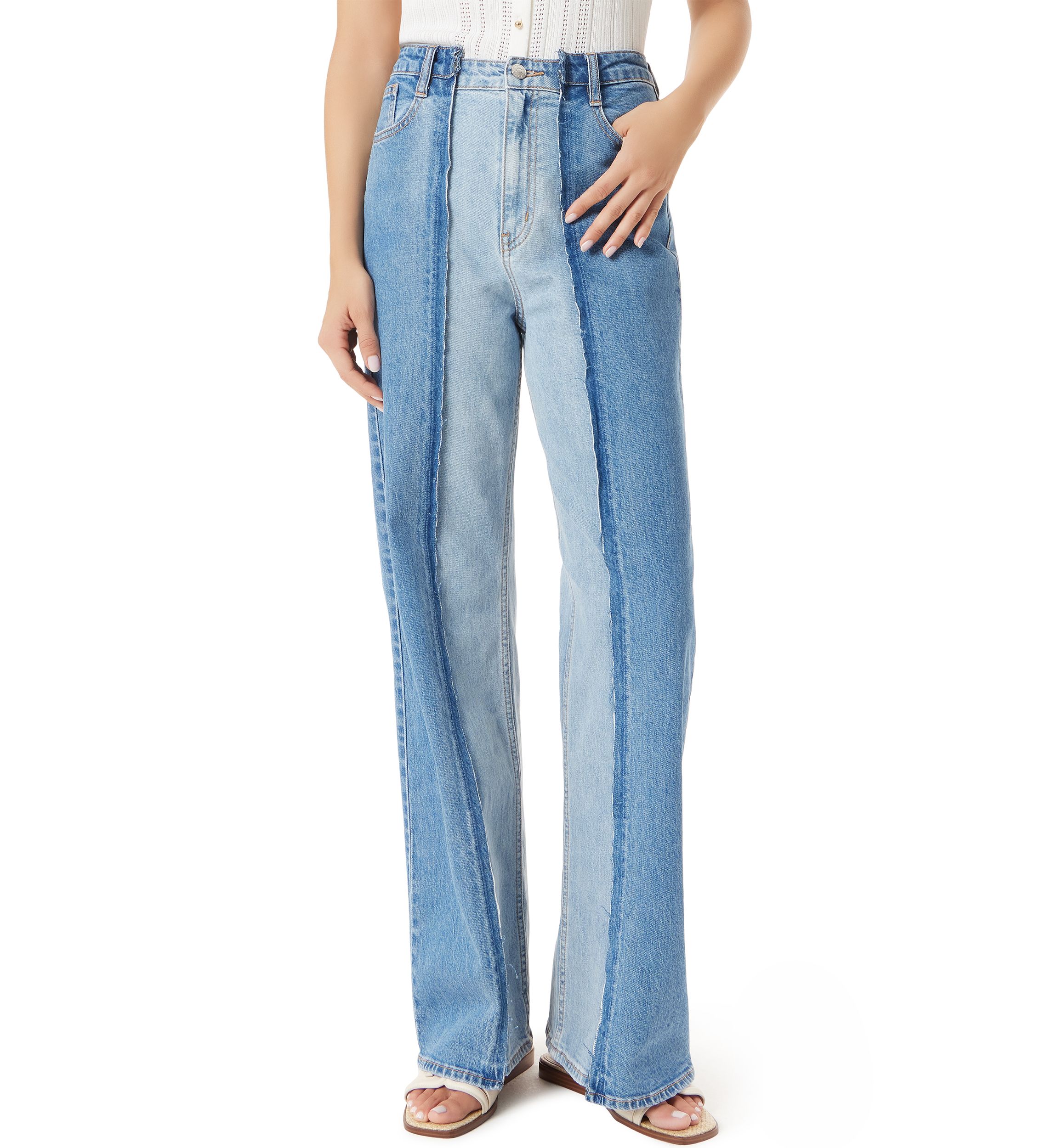 Womens Wide Leg 5 Pocket Jeans