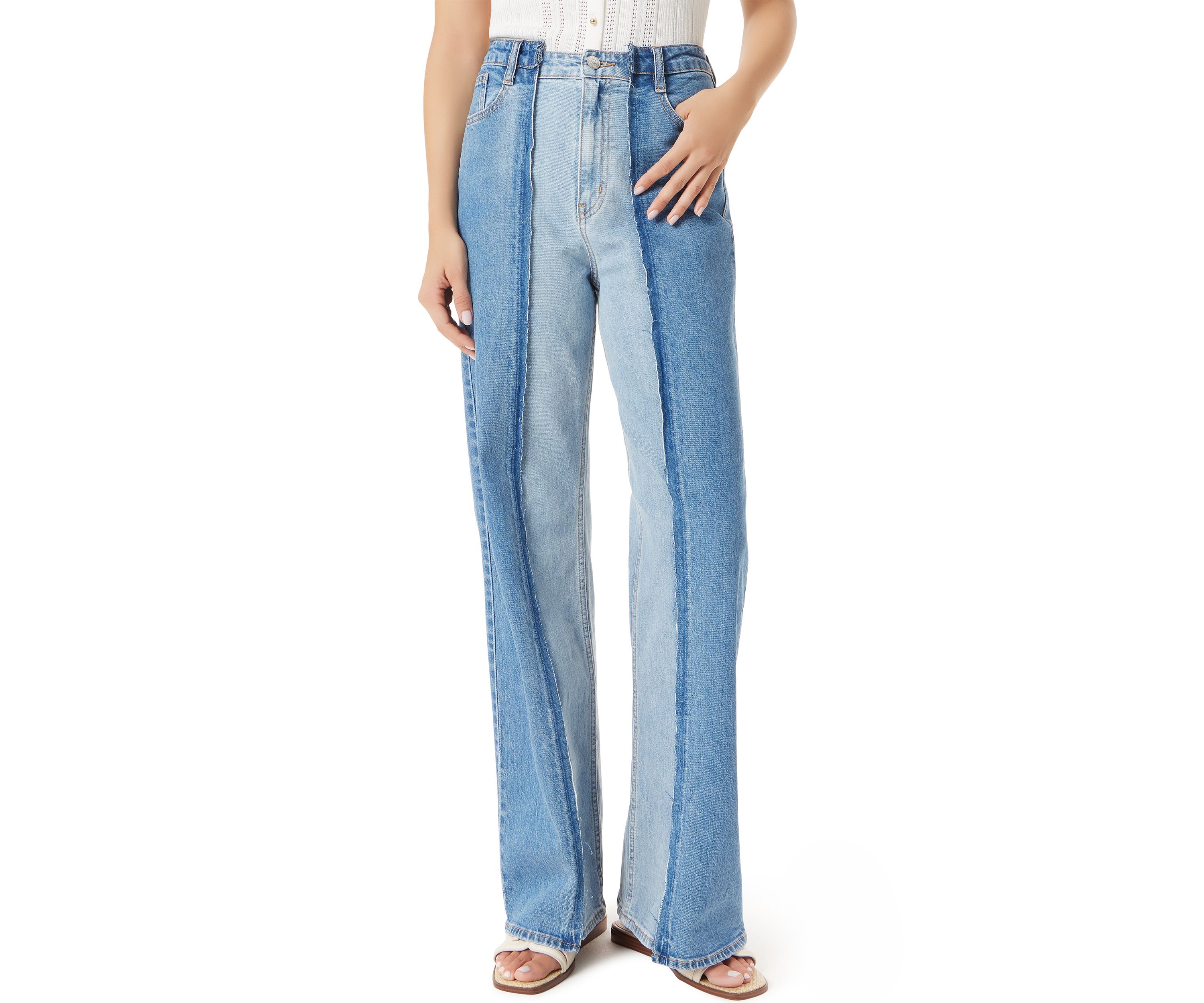 Womens Wide Leg 5 Pocket Jeans