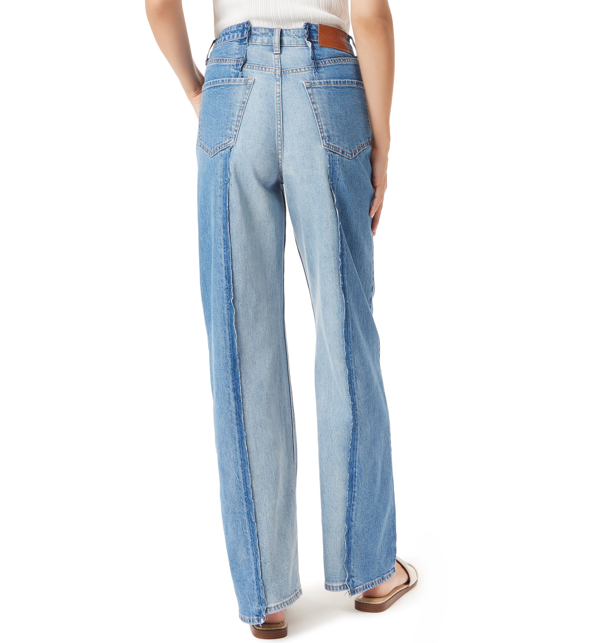 Womens Wide Leg 5 Pocket Jeans