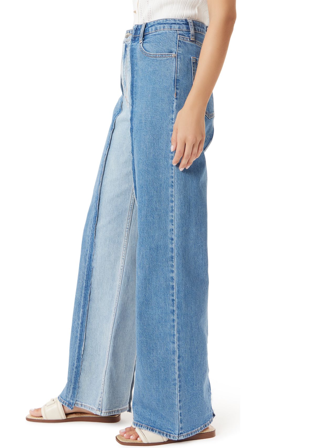 Womens Wide Leg 5 Pocket Jeans