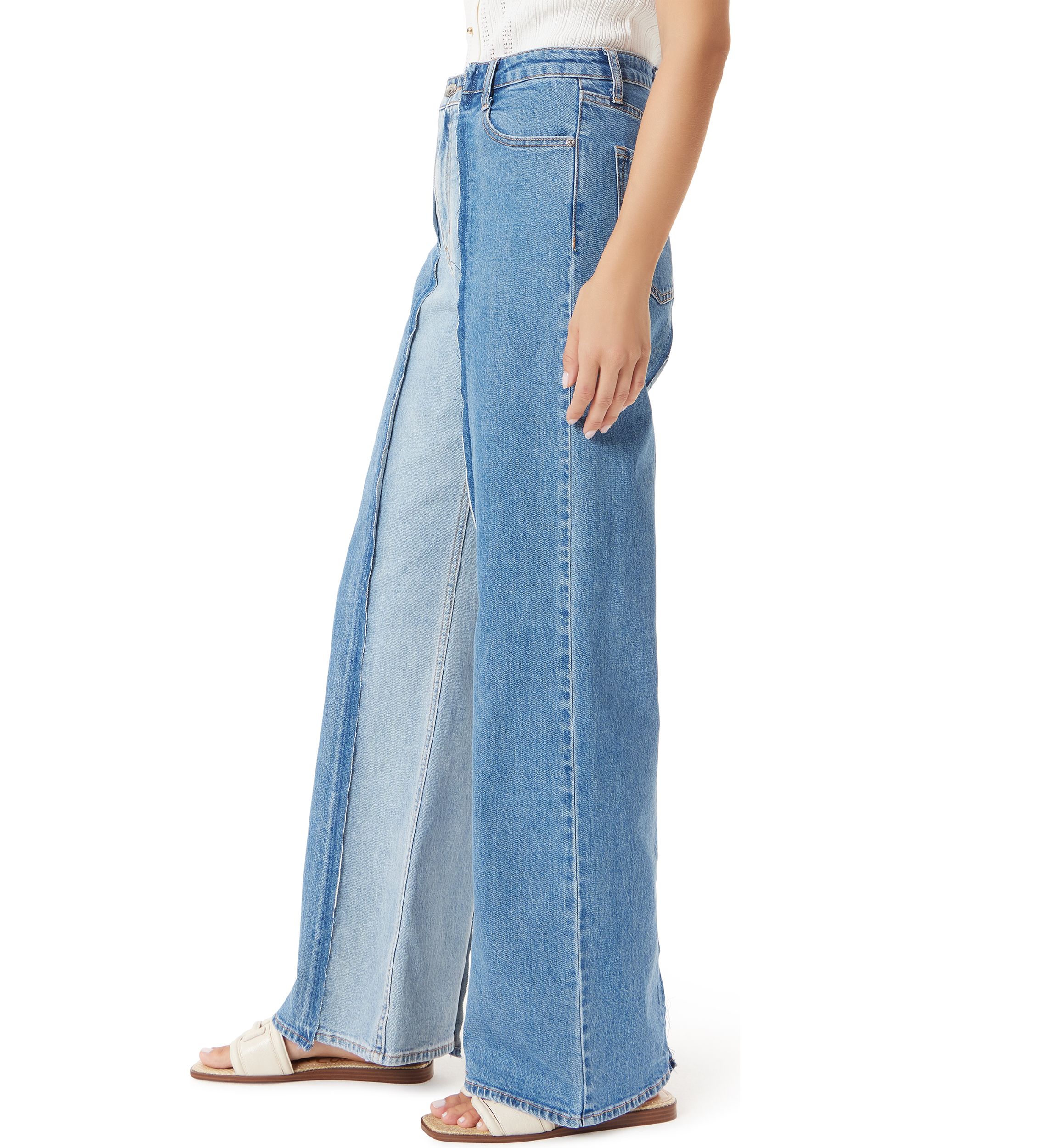 Womens Wide Leg 5 Pocket Jeans