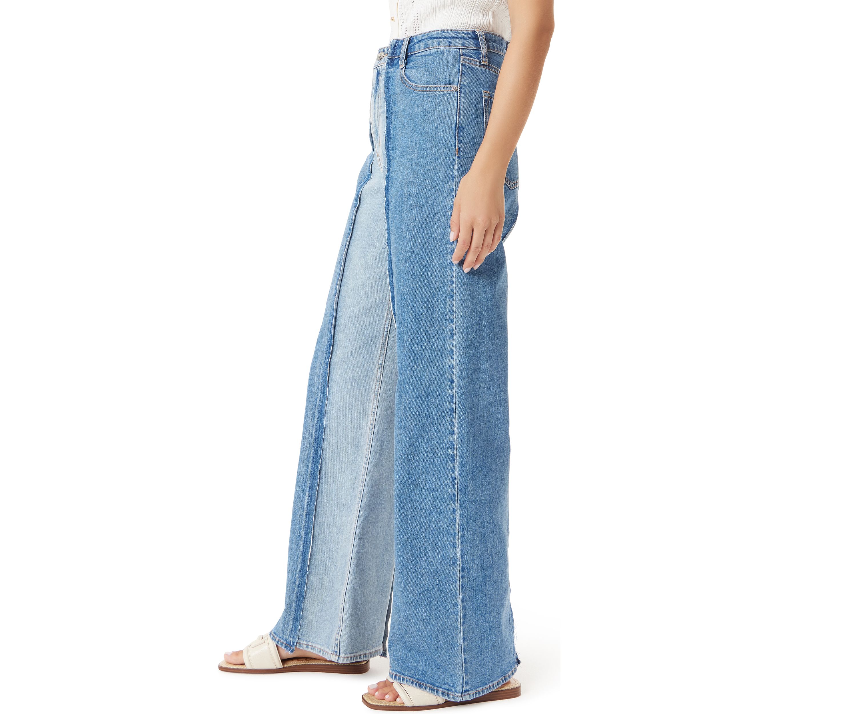 Womens Wide Leg 5 Pocket Jeans