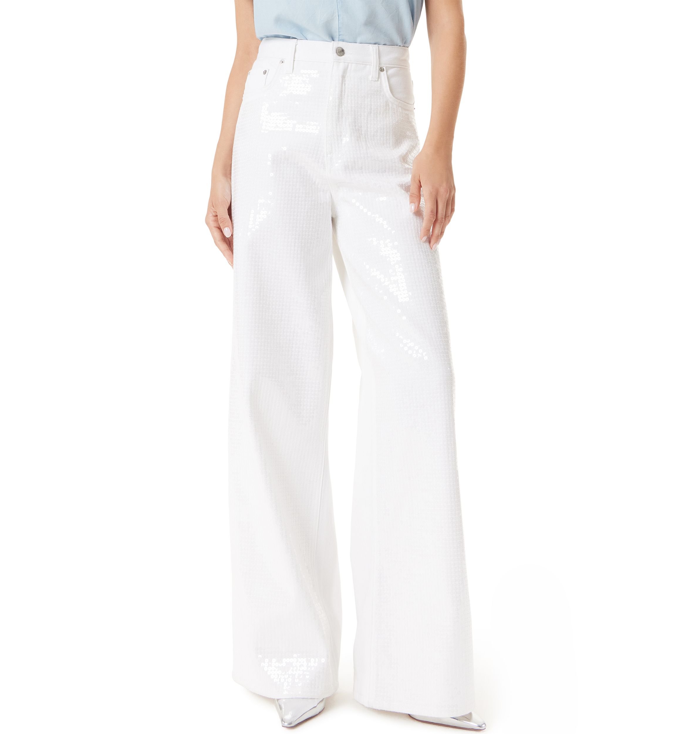 Womens 90s Wide Leg 5 Pocket Jeans