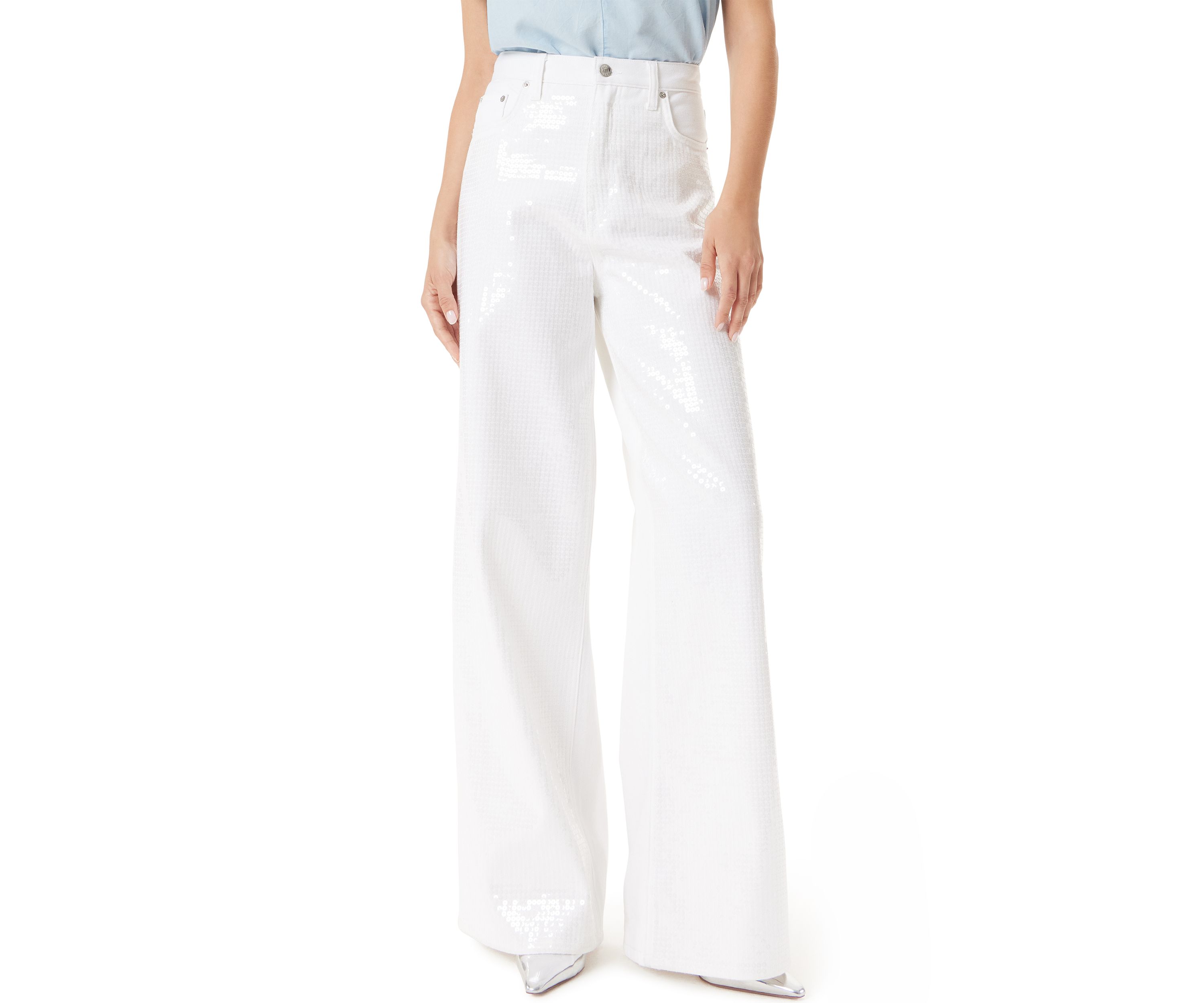 Womens 90s Wide Leg 5 Pocket Jeans