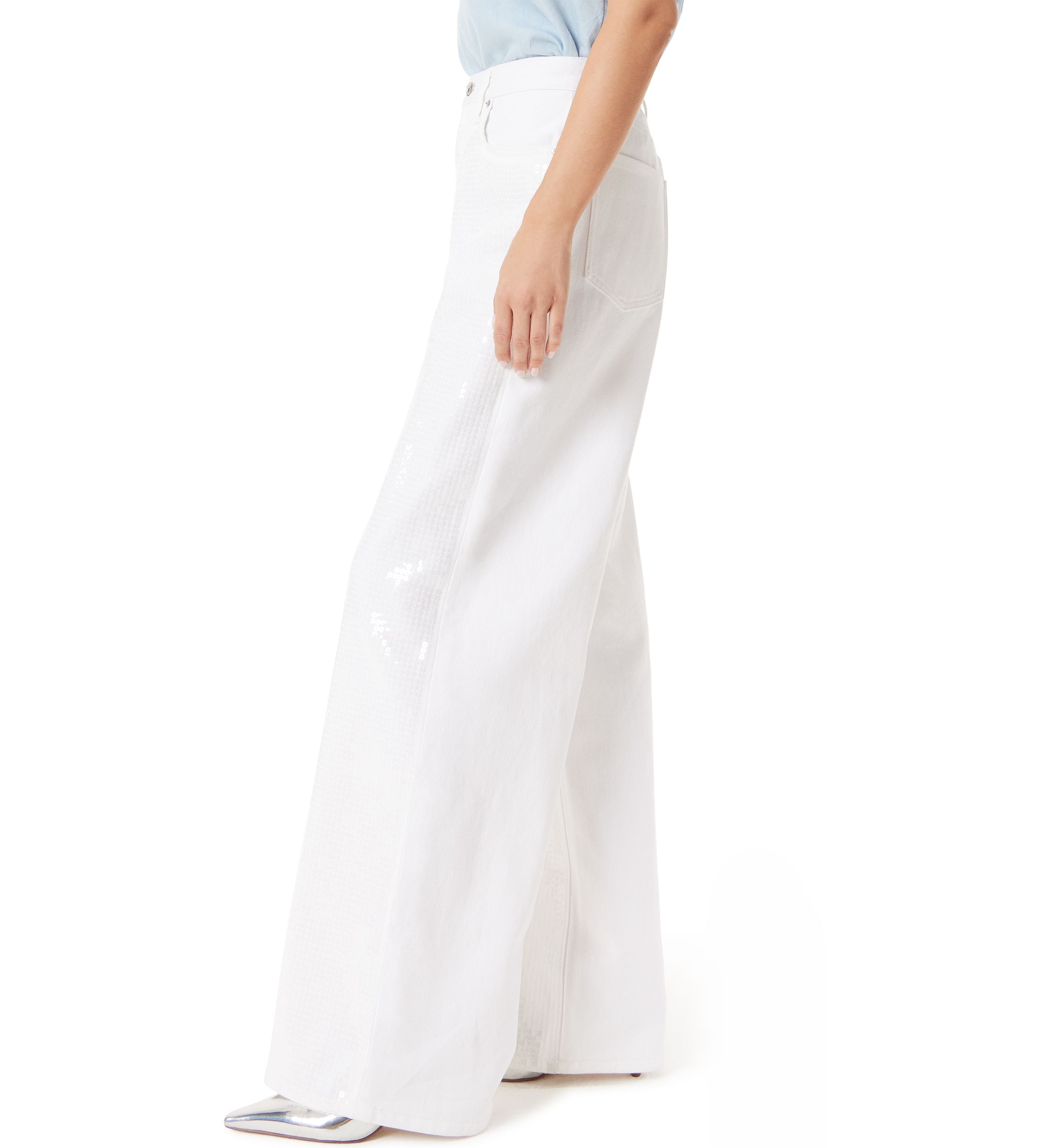 Womens 90s Wide Leg 5 Pocket Jeans