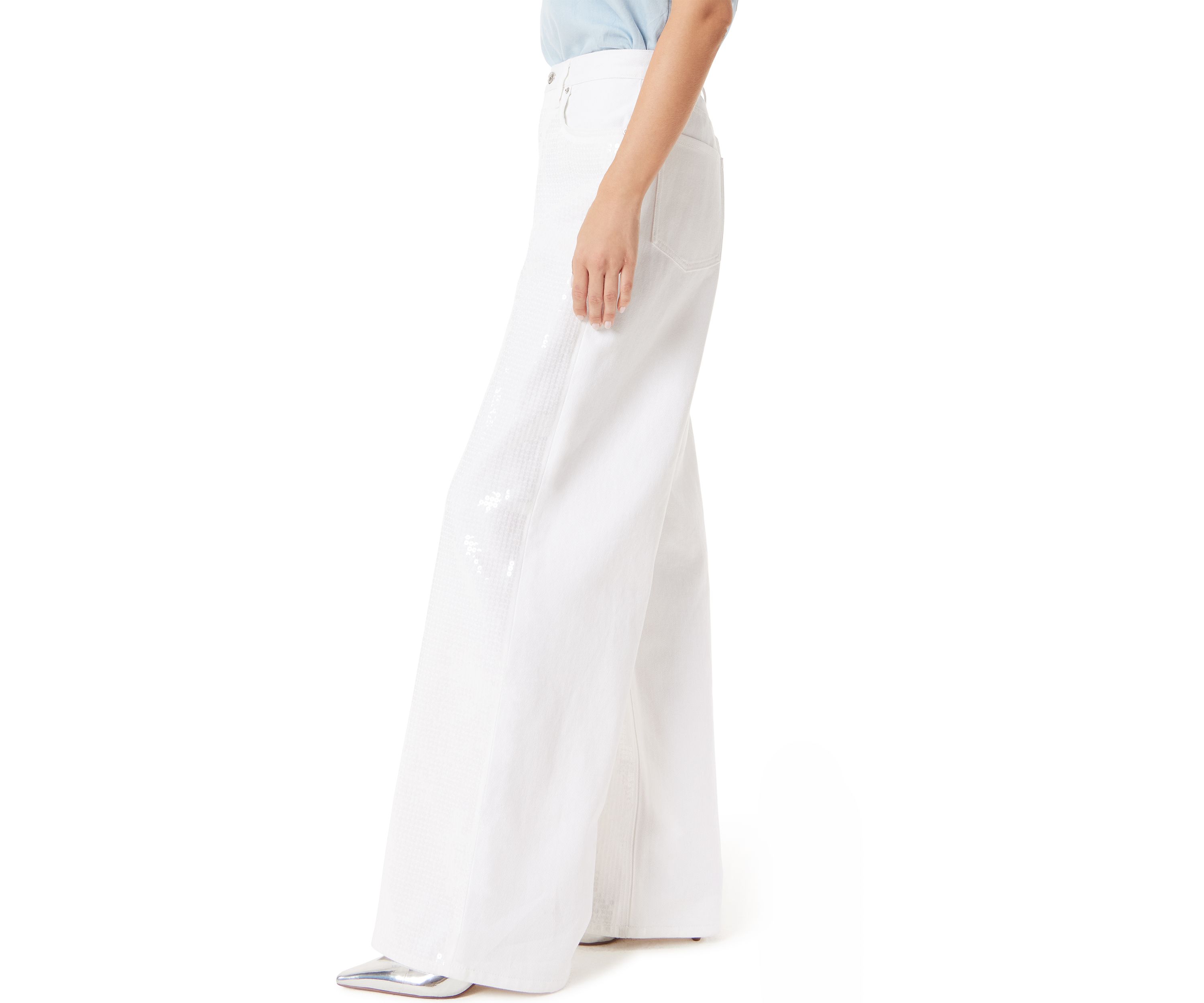 Womens 90s Wide Leg 5 Pocket Jeans