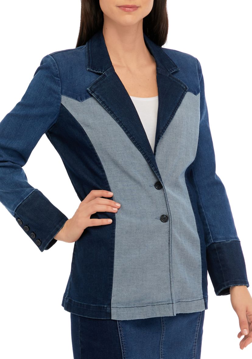 Womens Patchwork Blazer 