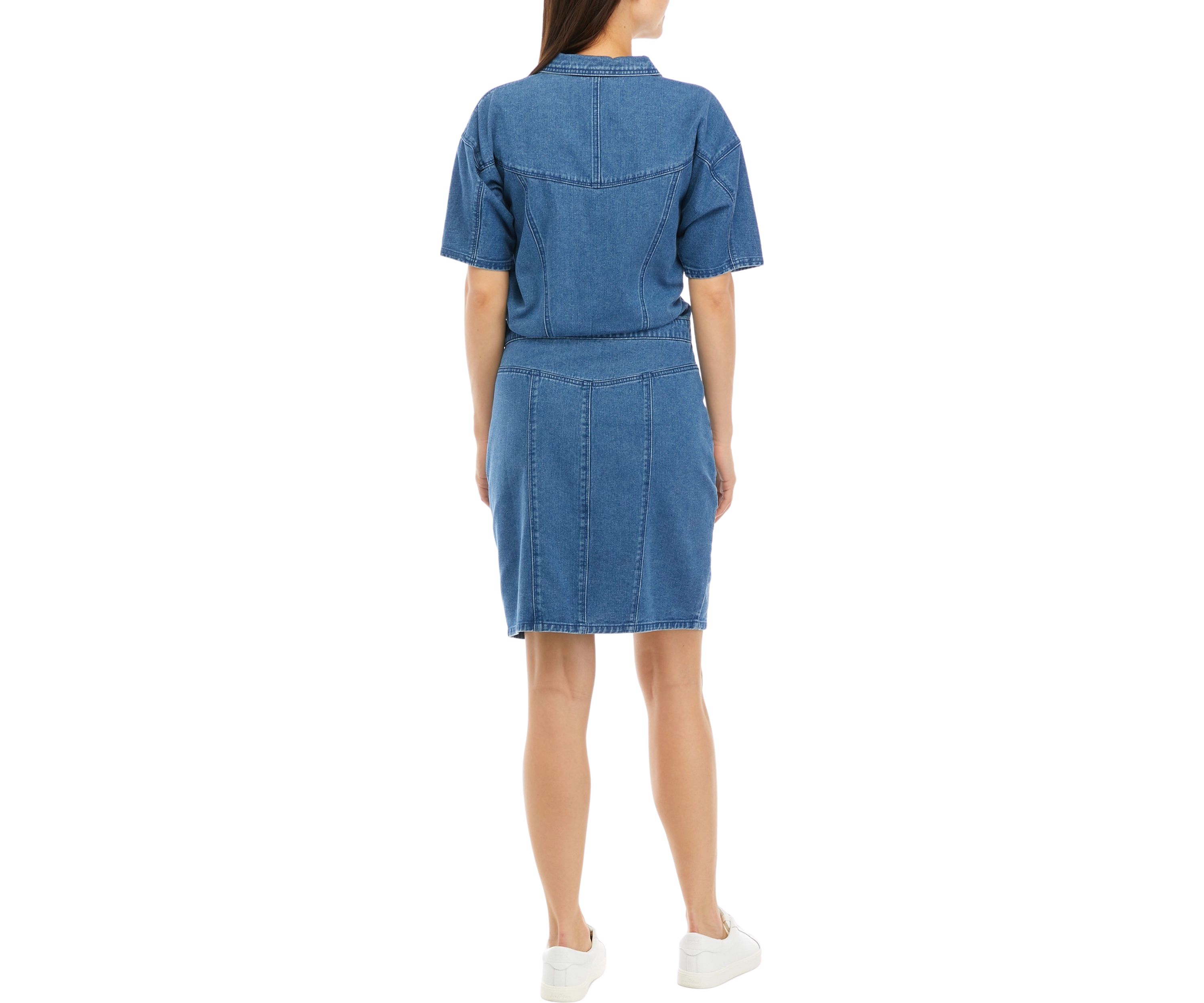 Womens Dolman Sleeve Denim Dress