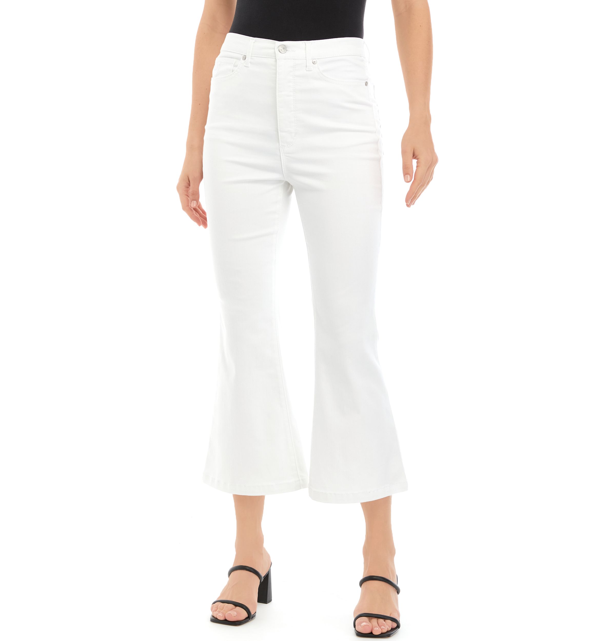 Womens Cropped Flared Jeans