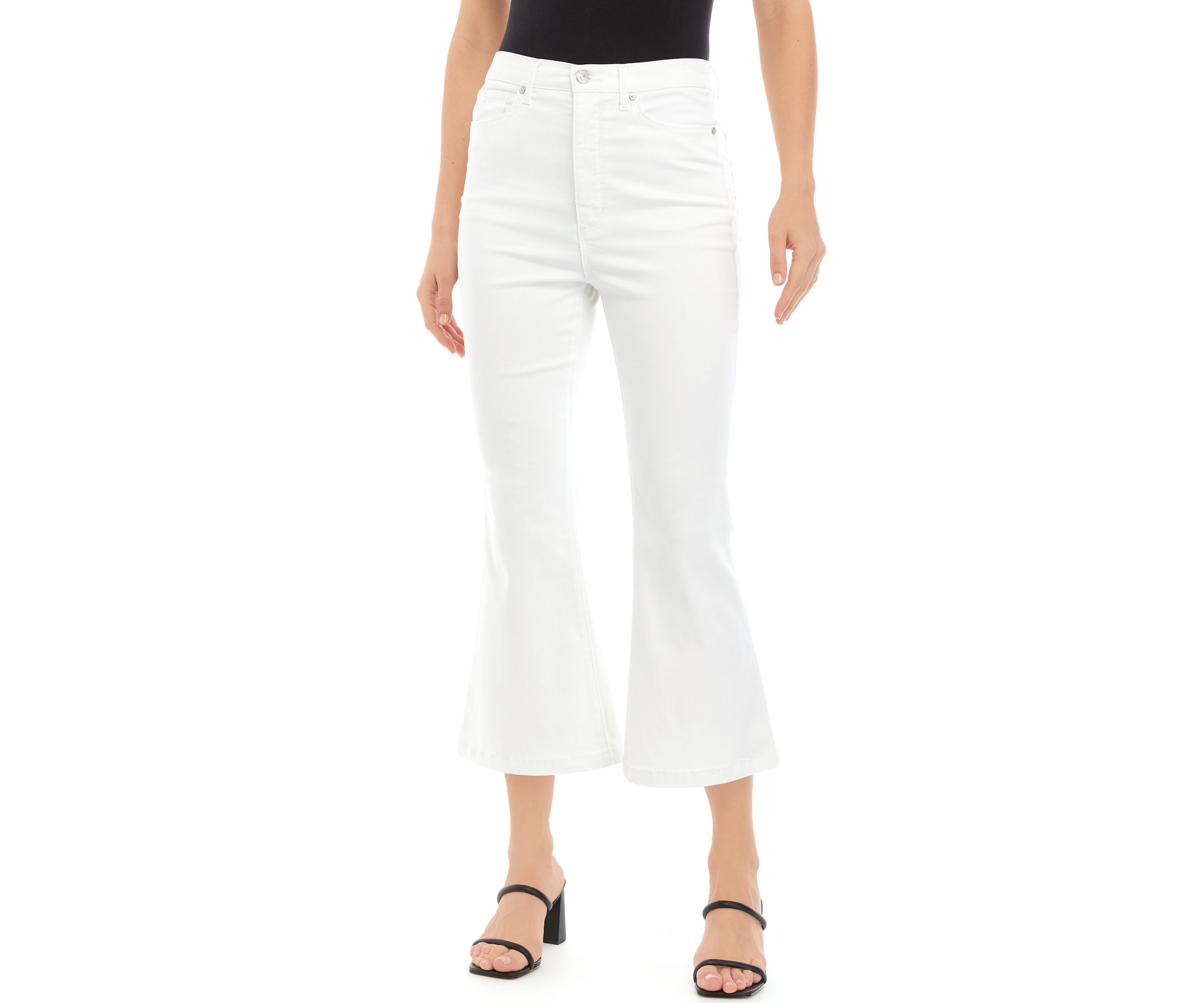Womens Cropped Flared Jeans