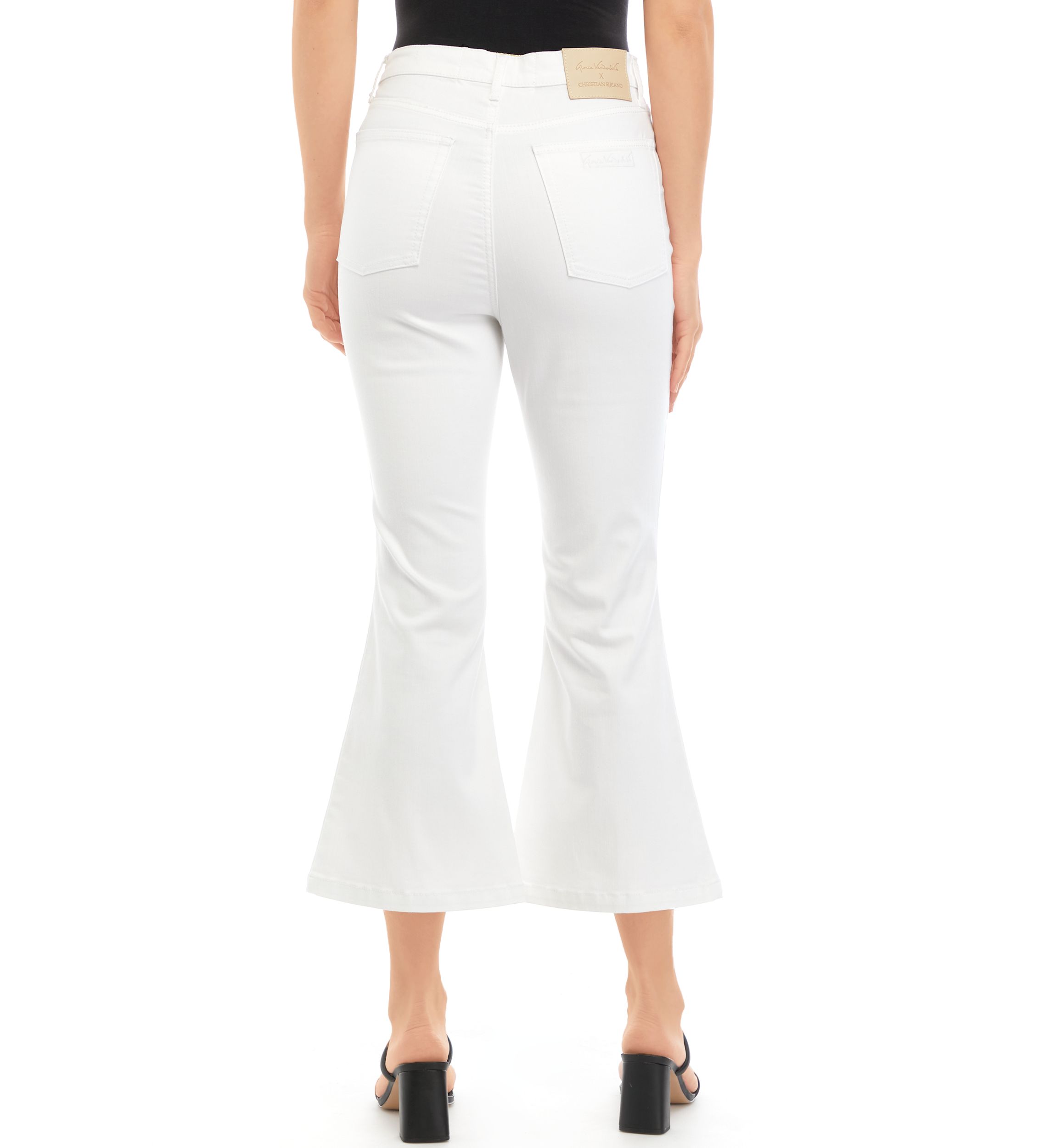 Womens Cropped Flared Jeans