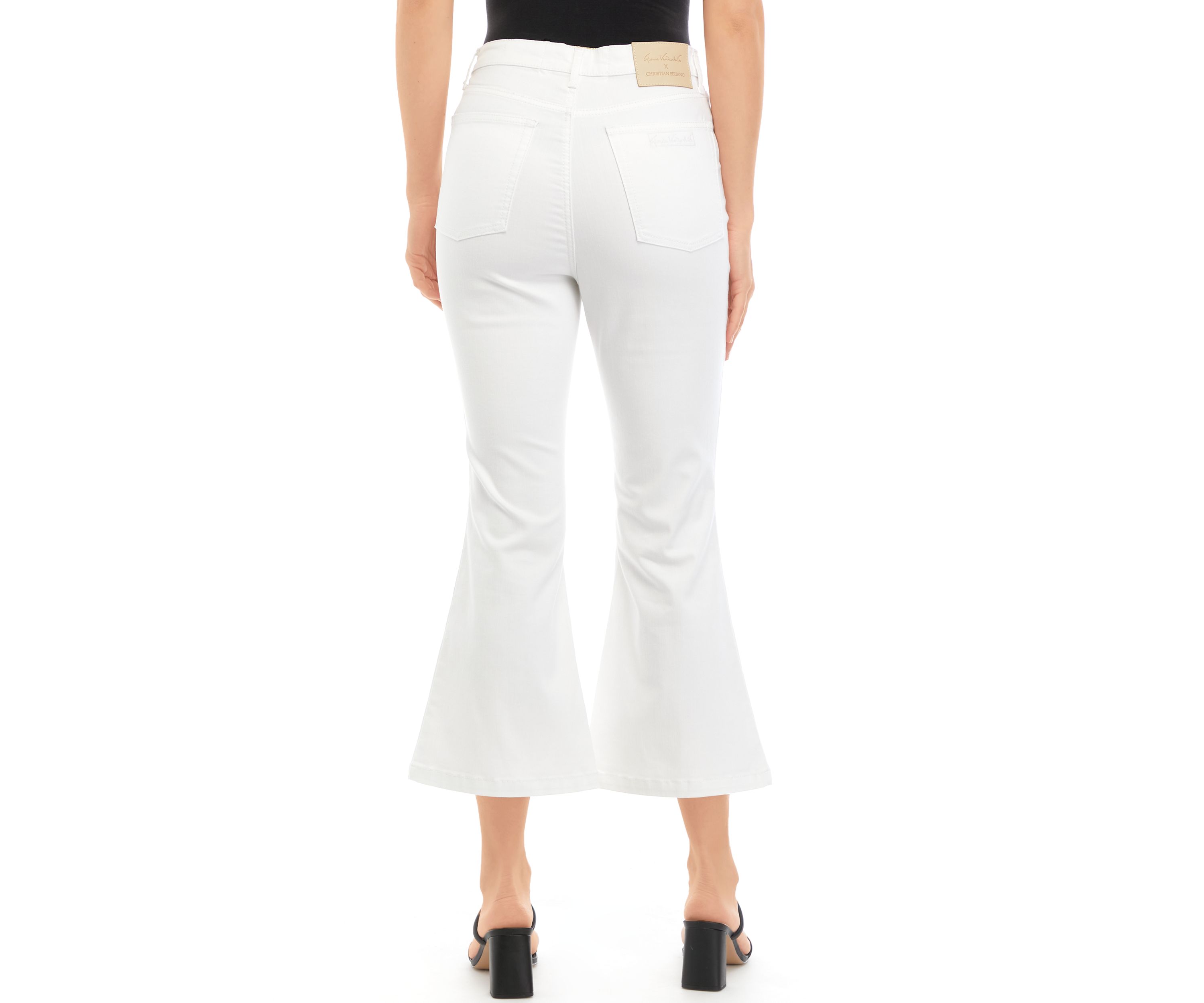Womens Cropped Flared Jeans