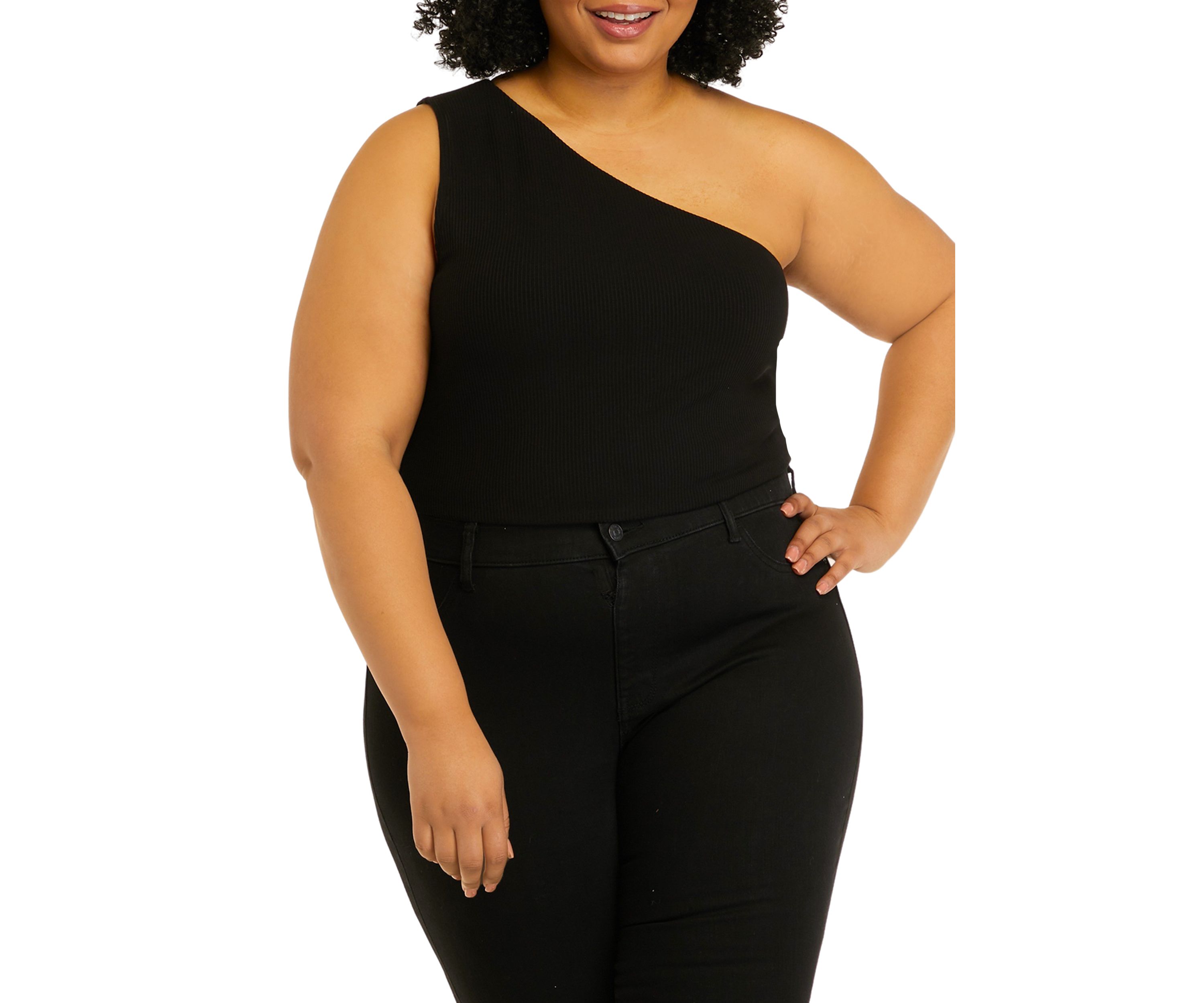 Sleeveless Ribbed Mock Neck Top - Missy and Plus Sizes