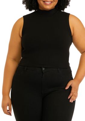 Sleeveless One Shoulder Tank Top - Missy and Plus Sizes