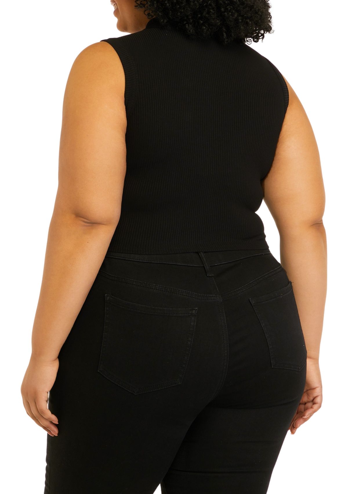 Sleeveless One Shoulder Tank Top - Missy and Plus Sizes