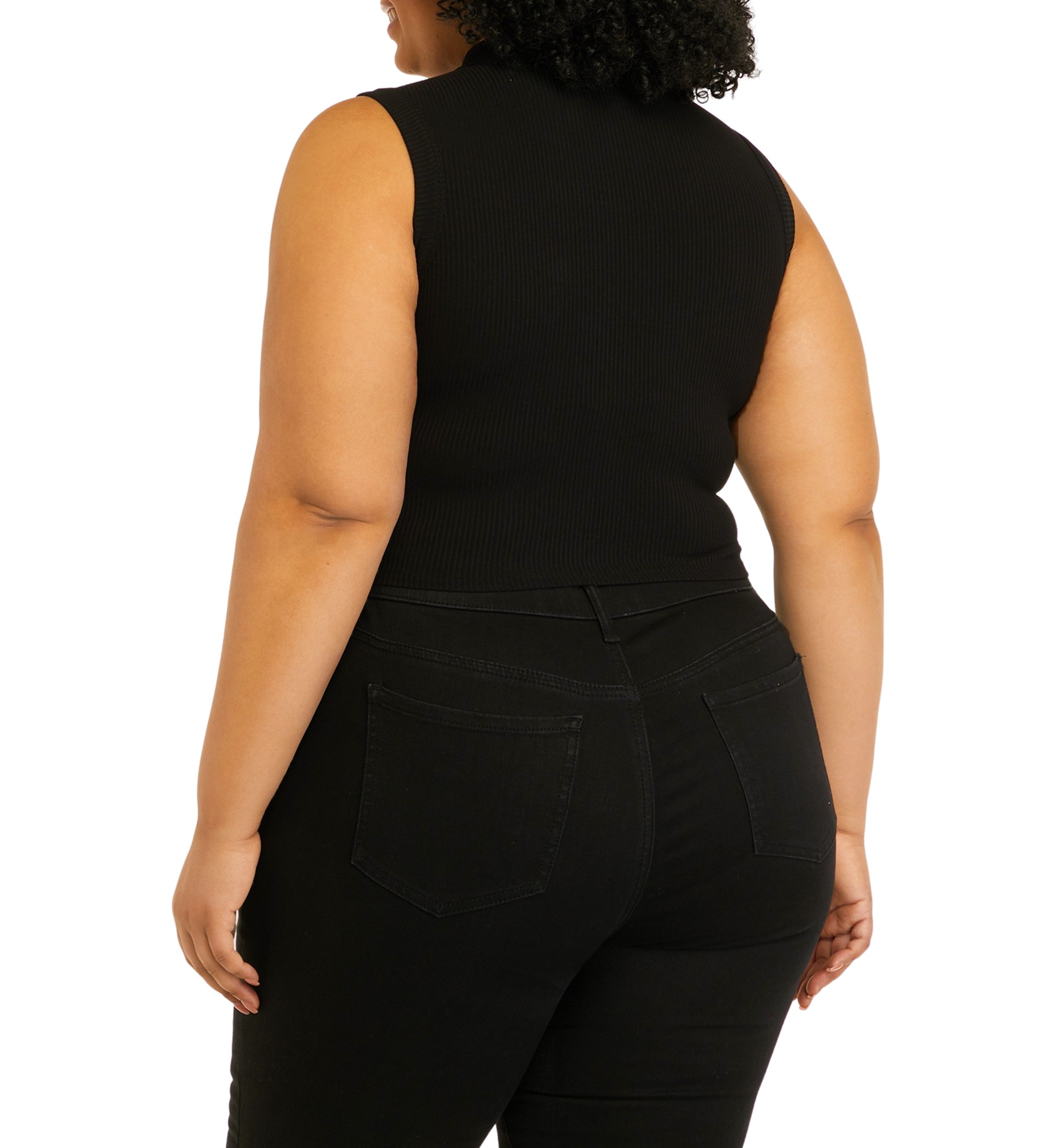 Sleeveless One Shoulder Tank Top - Missy and Plus Sizes