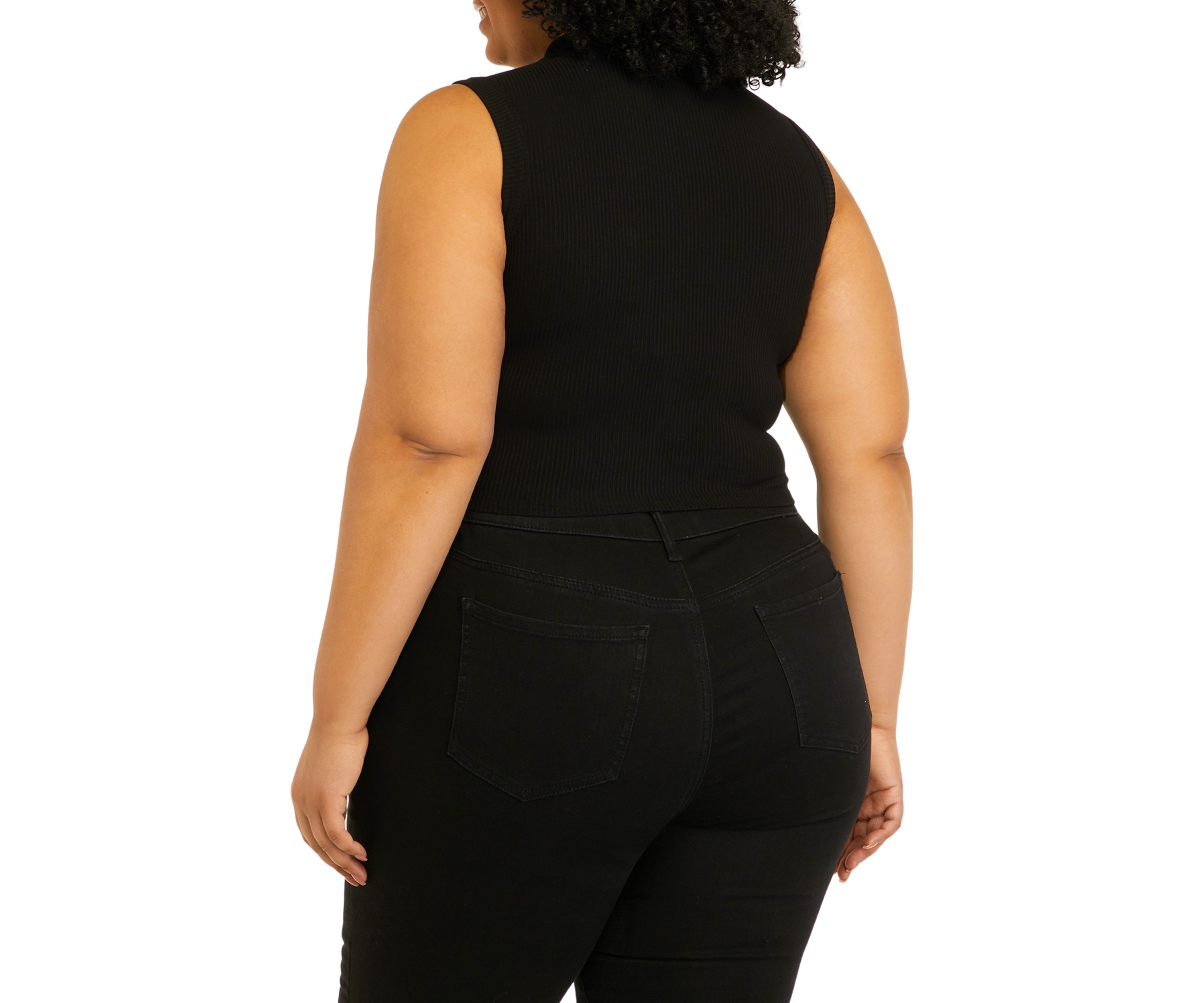 Sleeveless One Shoulder Tank Top - Missy and Plus Sizes