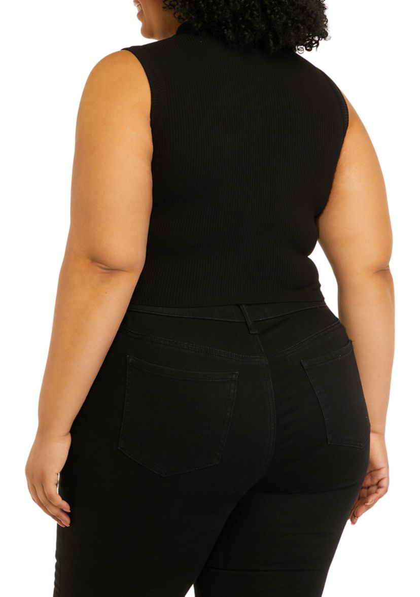 Sleeveless One Shoulder Tank Top - Missy and Plus Sizes
