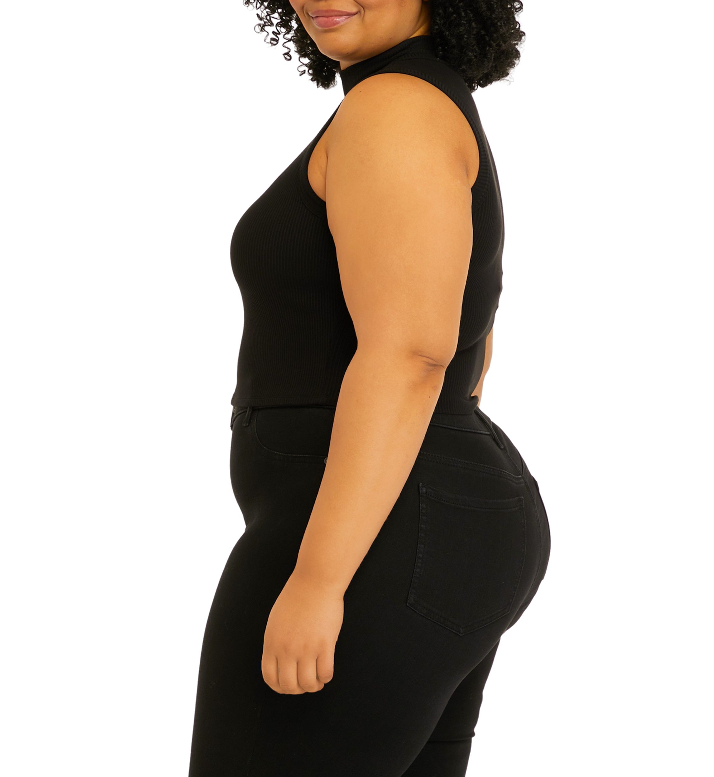 Sleeveless One Shoulder Tank Top - Missy and Plus Sizes