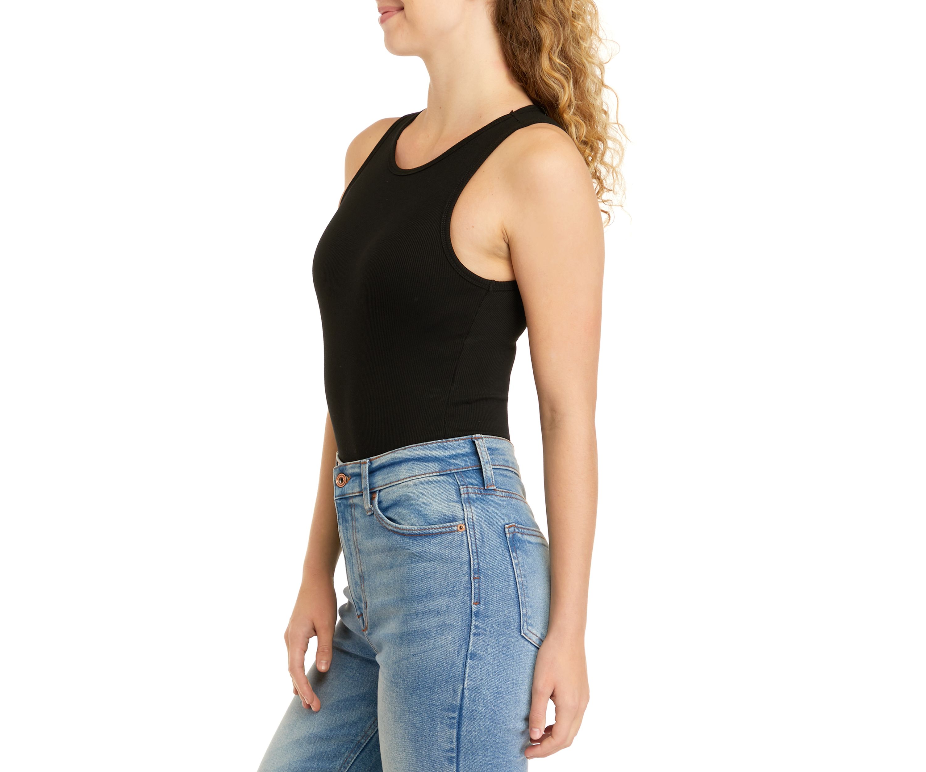 Sleeveless Jeweled Neck Bodysuit - Missy and Plus Sizes