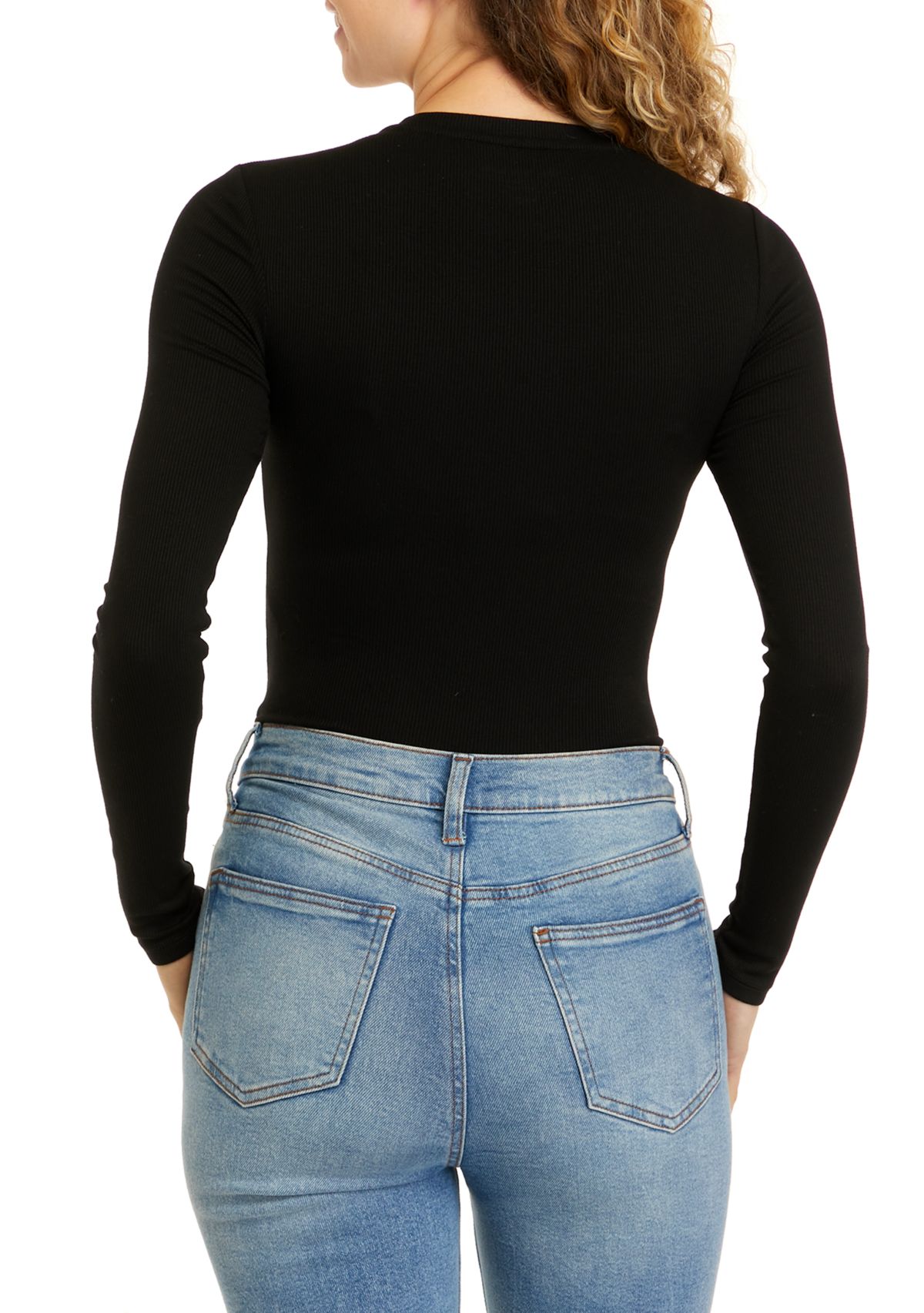 Long Sleeve Crew Neck Bodysuit - Missy and Plus Sizes