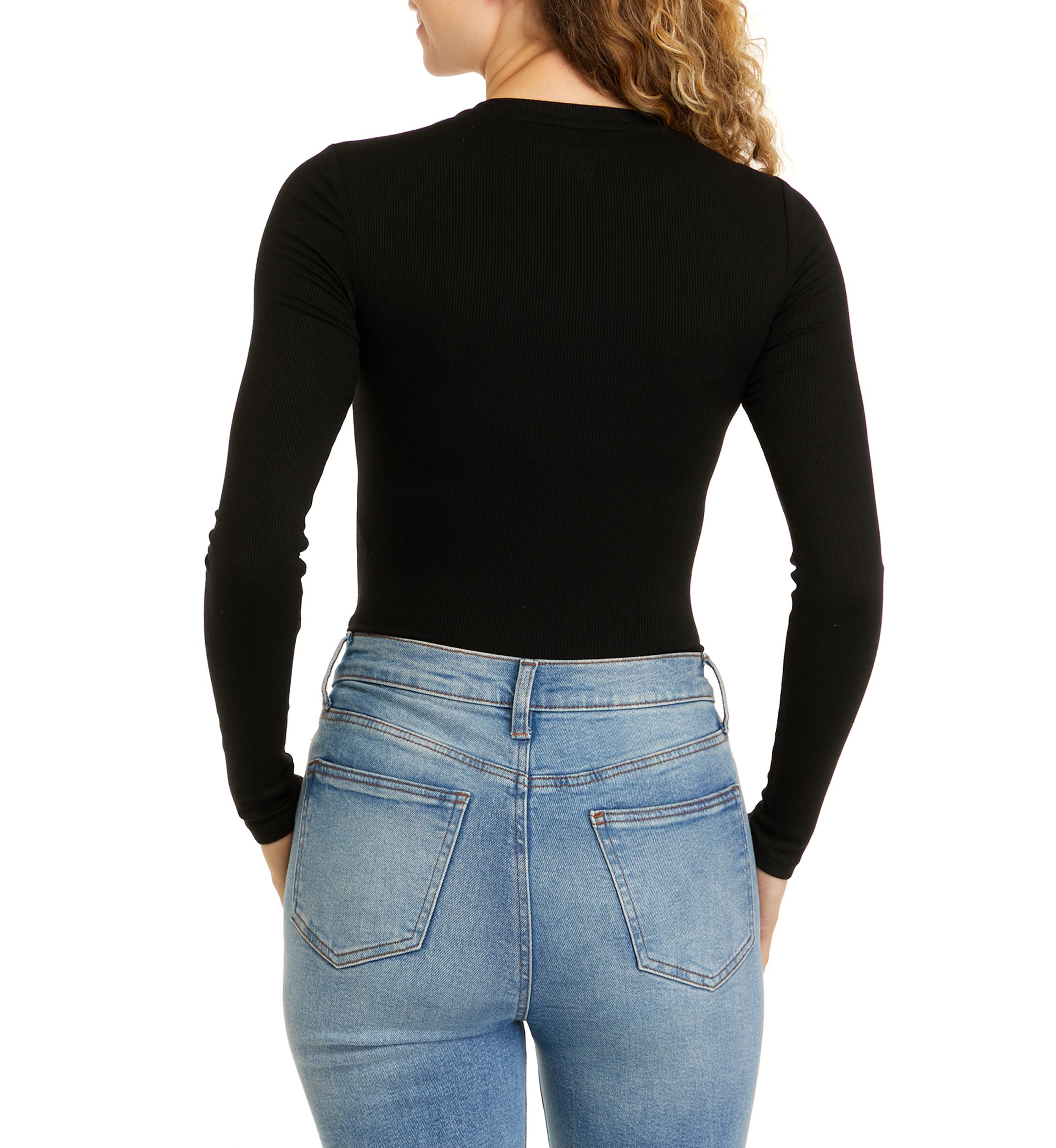 Long Sleeve Crew Neck Bodysuit - Missy and Plus Sizes