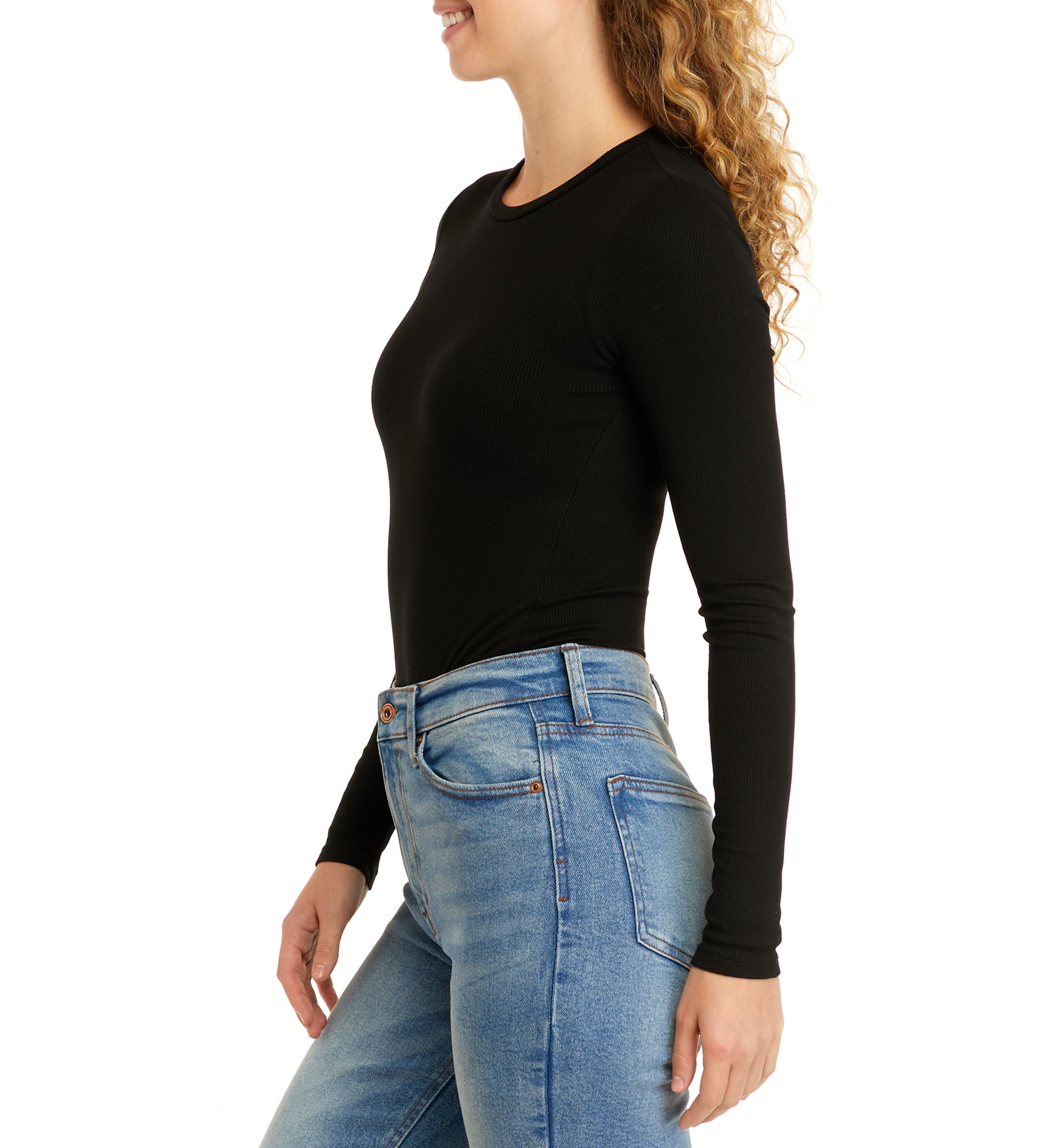 Long Sleeve Crew Neck Bodysuit - Missy and Plus Sizes