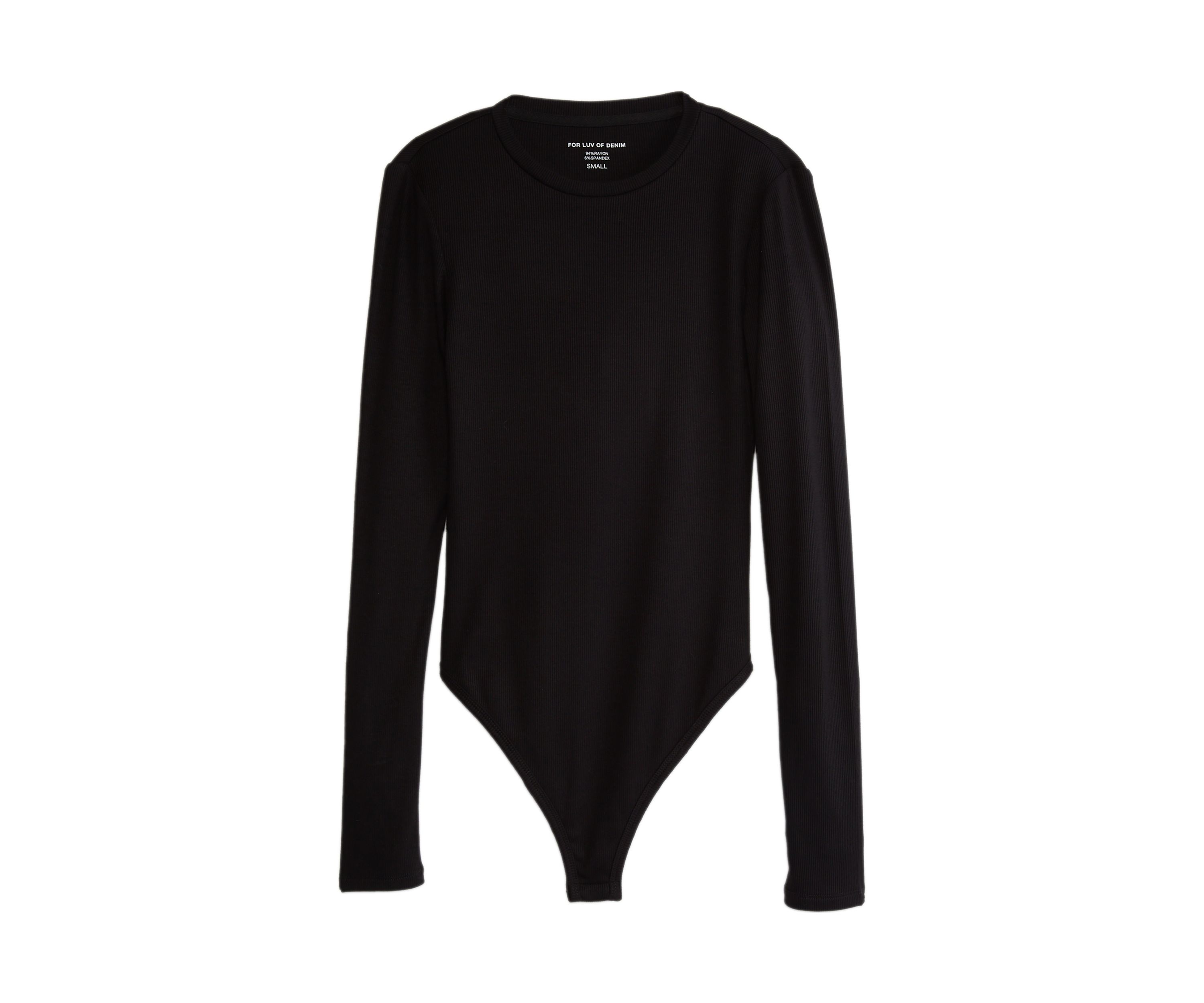 Long Sleeve Crew Neck Bodysuit - Missy and Plus Sizes