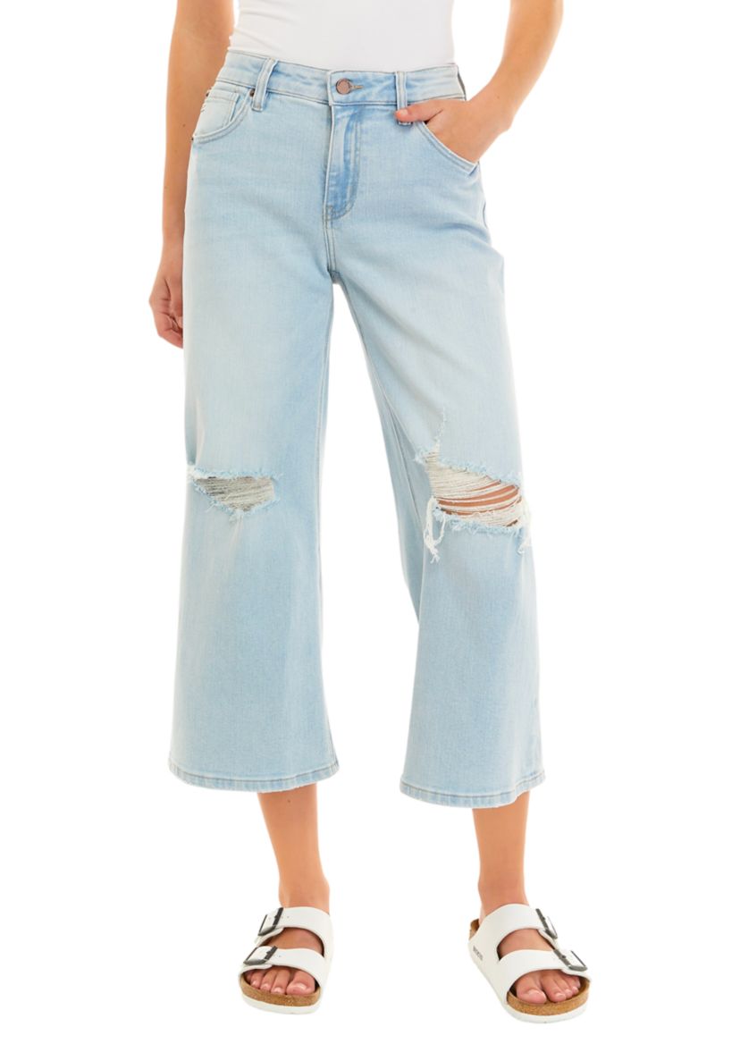 Vintage Relaxed Gaucho Jeans - Missy and Plus Sizes