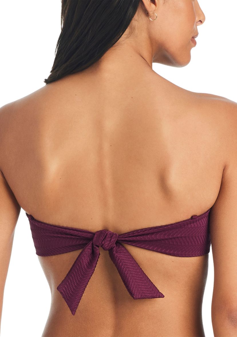 On the Water Textured Bandeau Swim Top