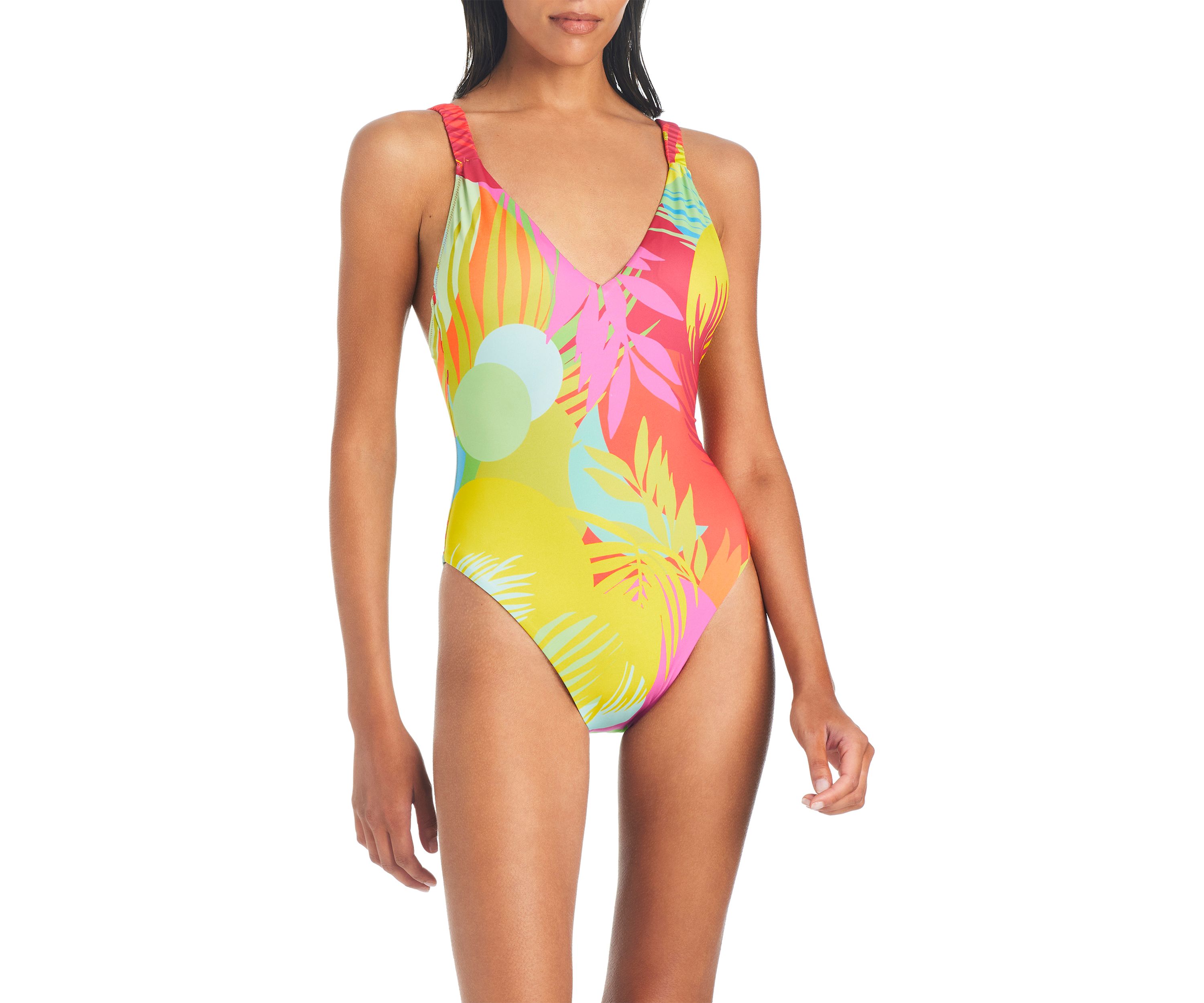 Palm Hottie Scoop Tank One Piece Swimsuit