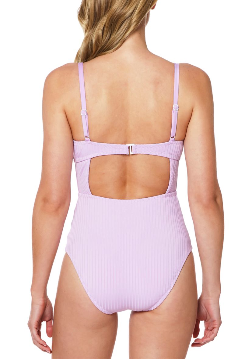 Refresh Rib Splice Banded One Piece Swimsuit