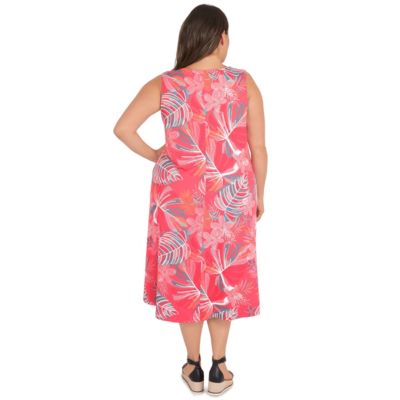 Tropical fern print dress