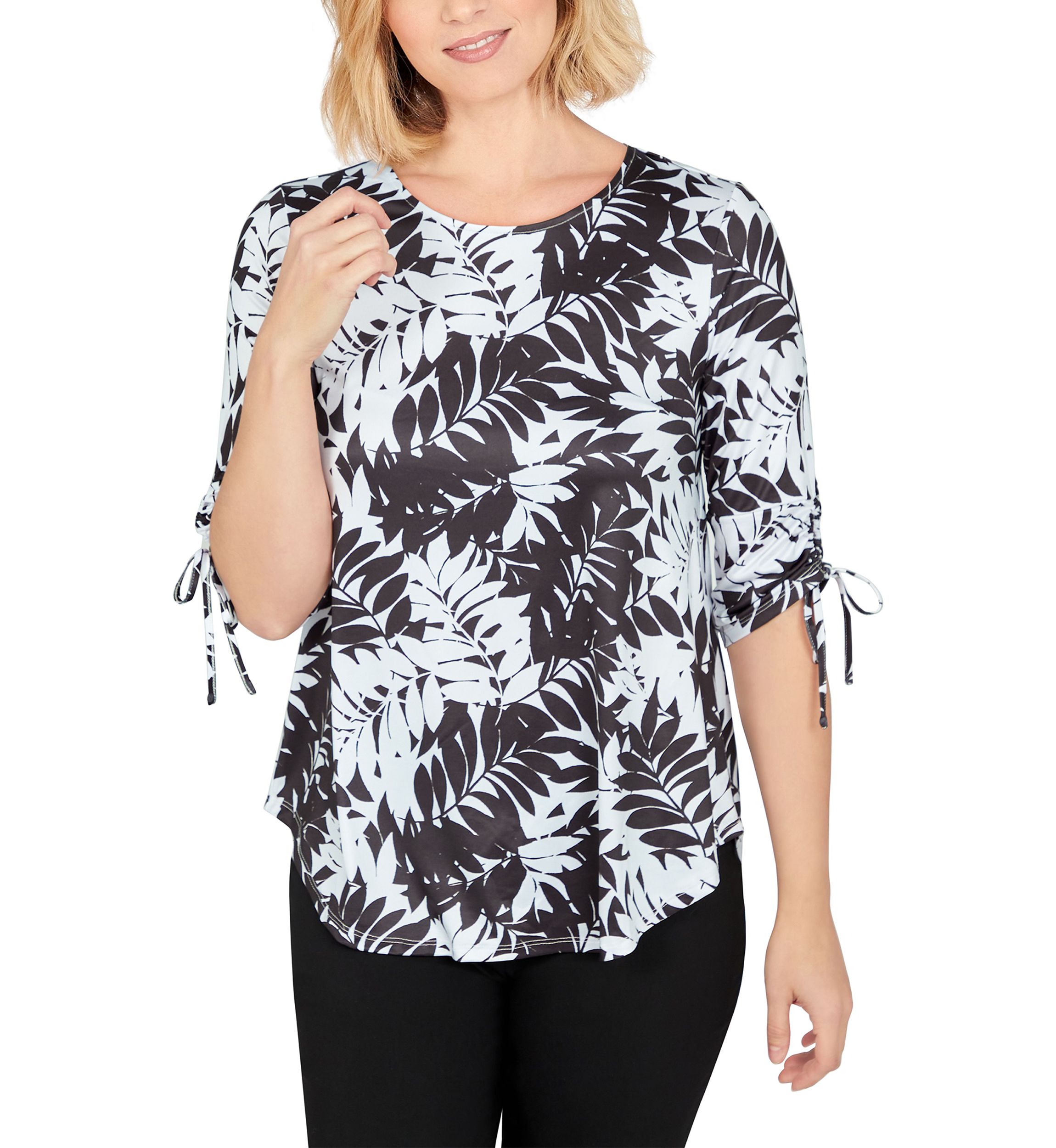 Casual Tie Top in Free-Spirit Foulard