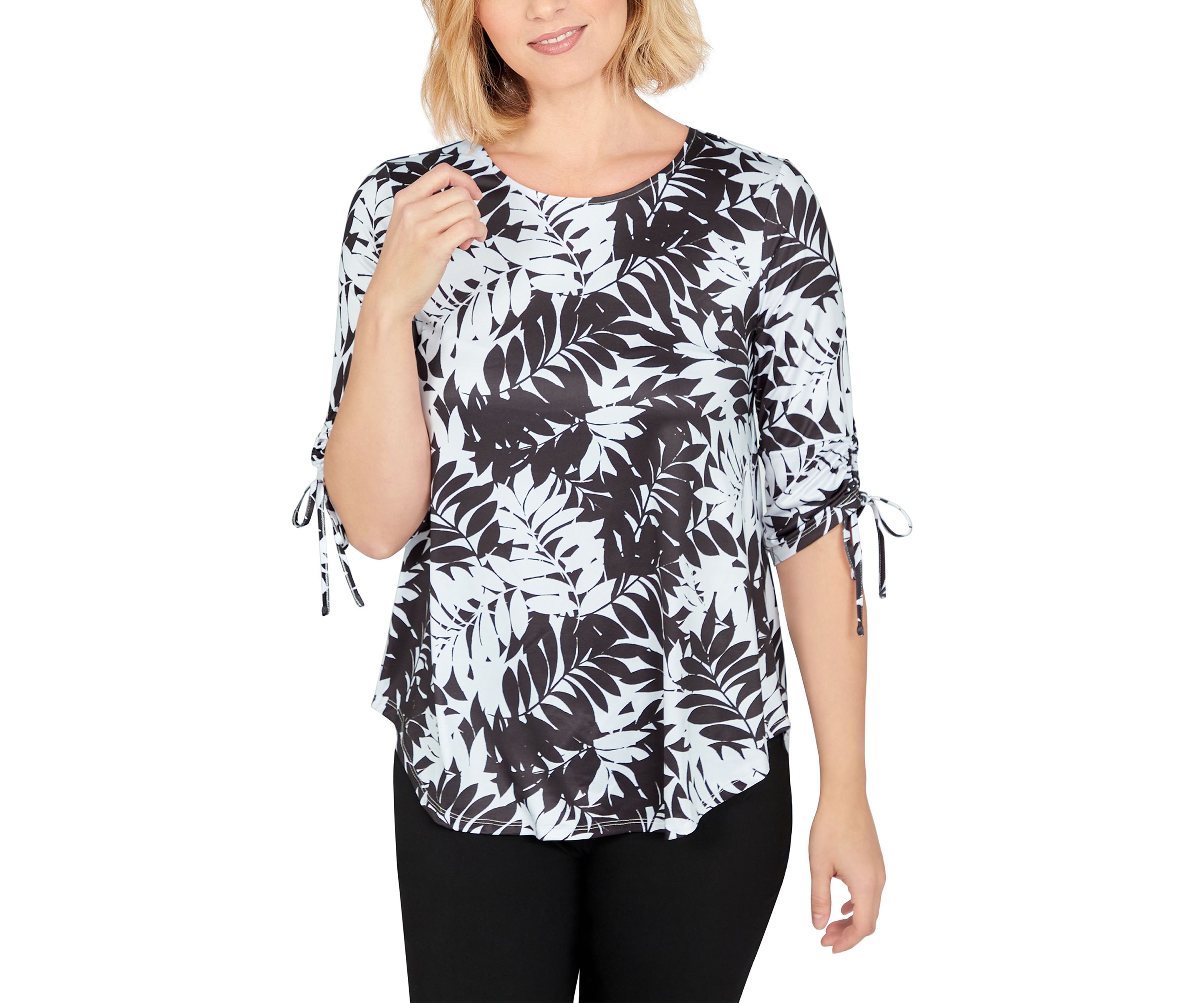 Casual Tie Top in Free-Spirit Foulard