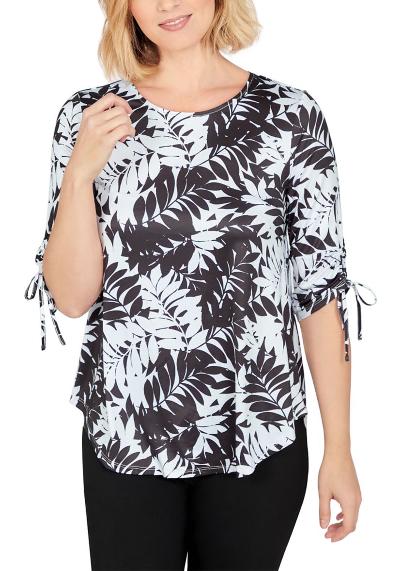 Casual Tie Top in Free-Spirit Foulard