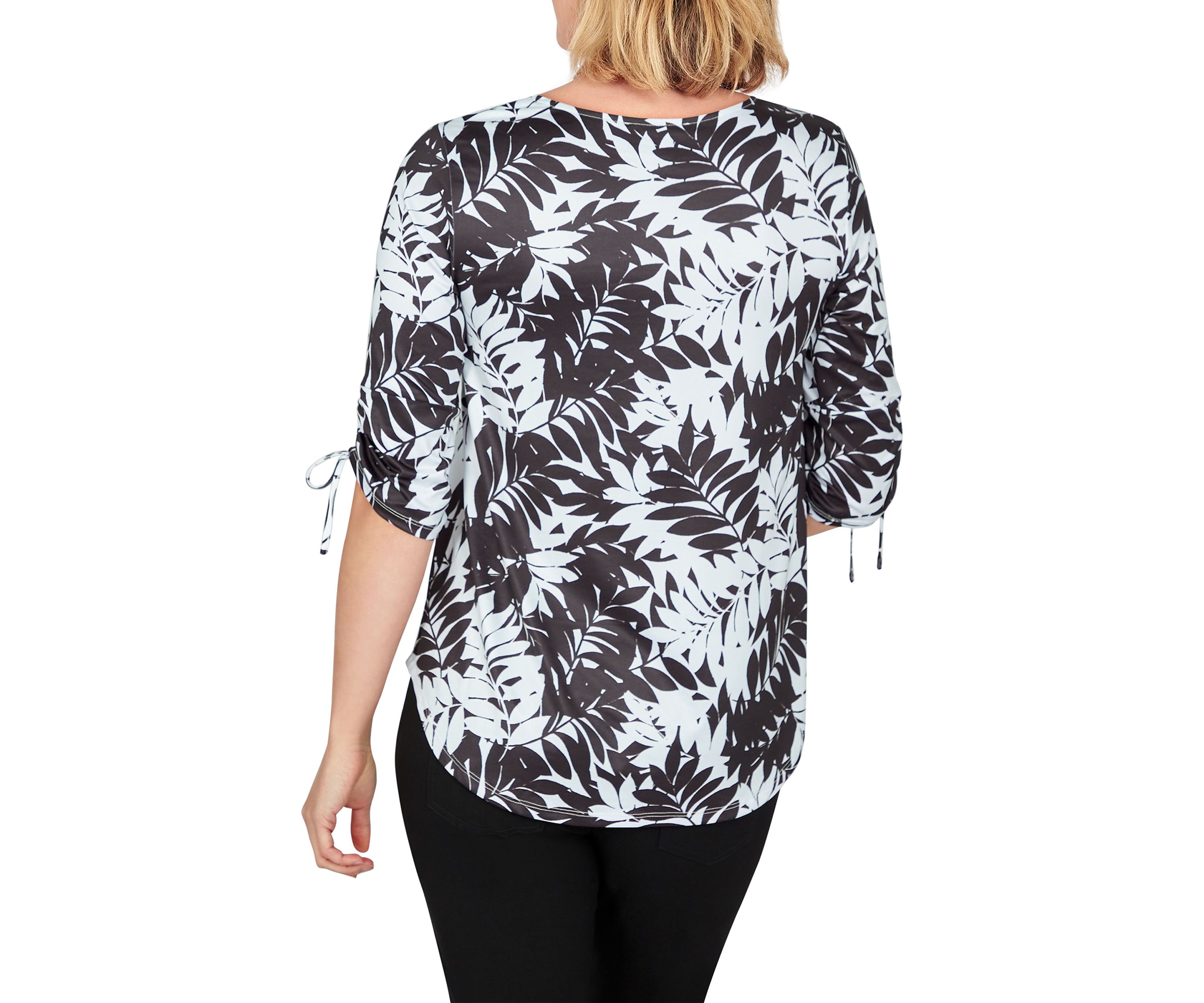 Casual Tie Top in Free-Spirit Foulard