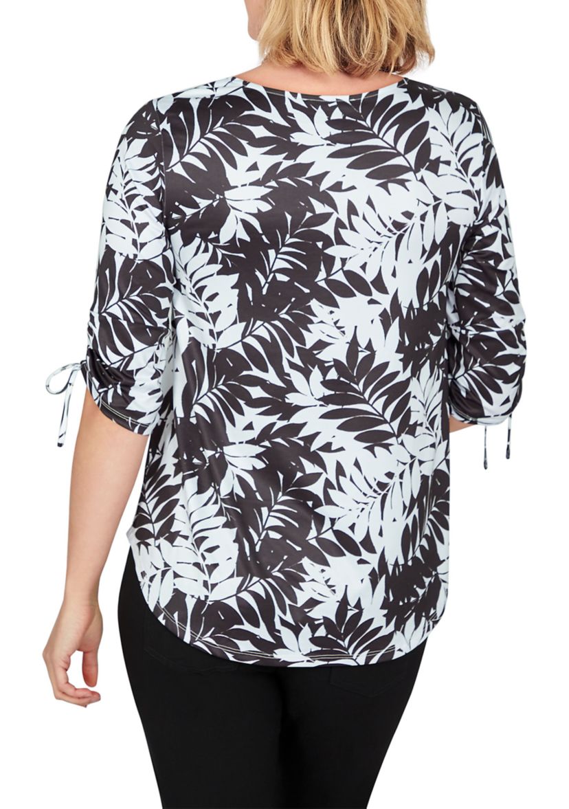 Casual Tie Top in Free-Spirit Foulard