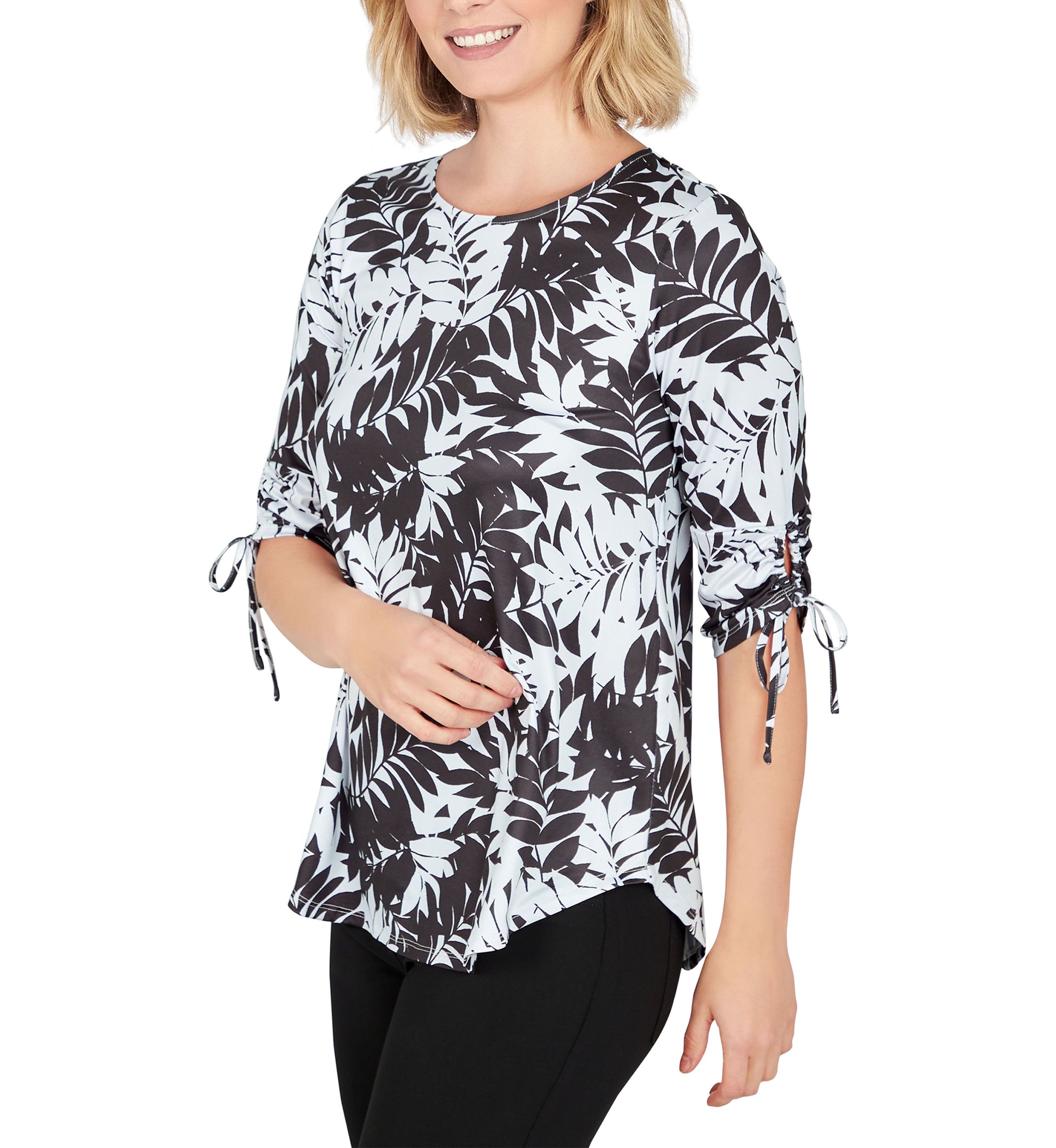 Casual Tie Top in Free-Spirit Foulard