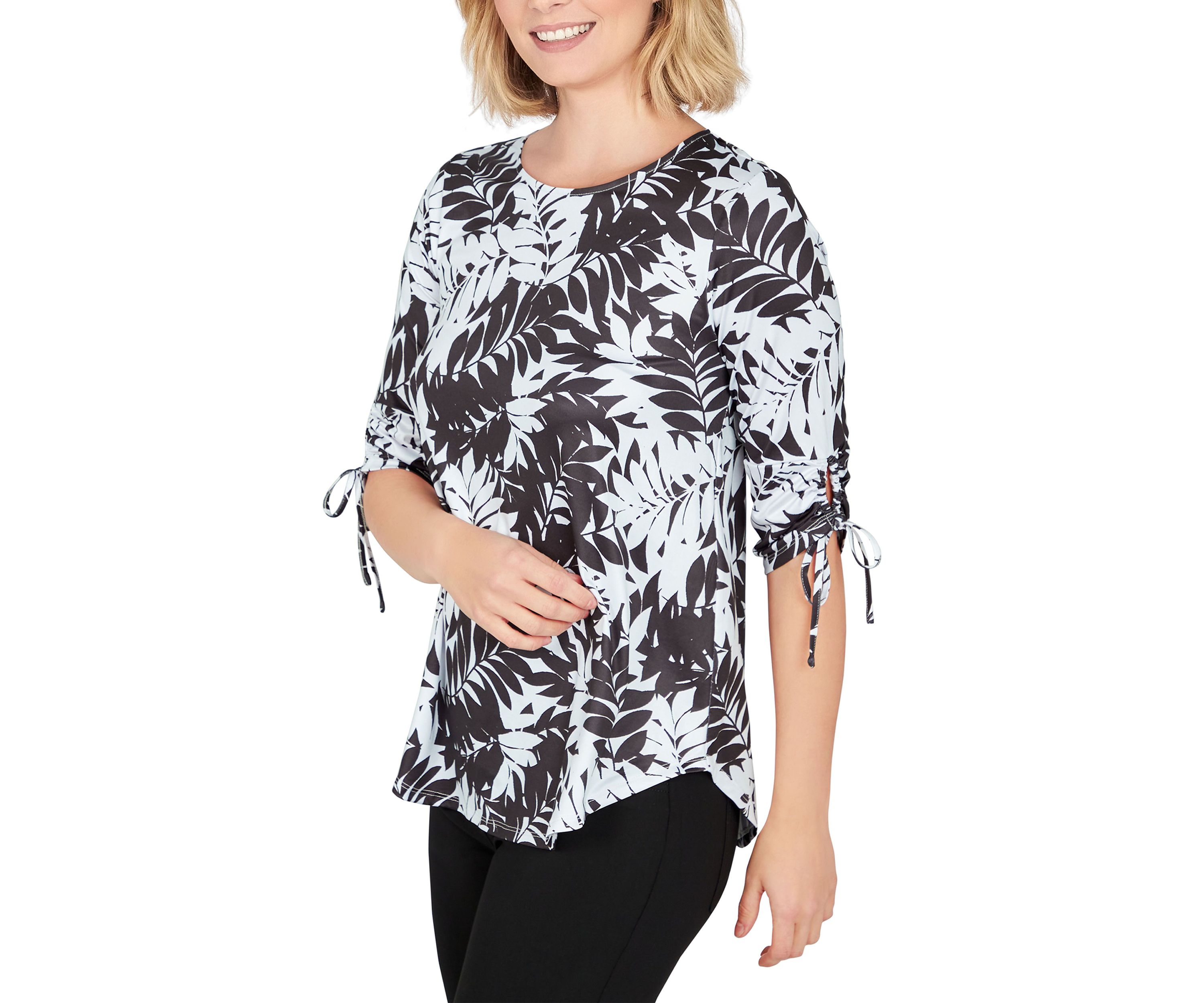 Casual Tie Top in Free-Spirit Foulard
