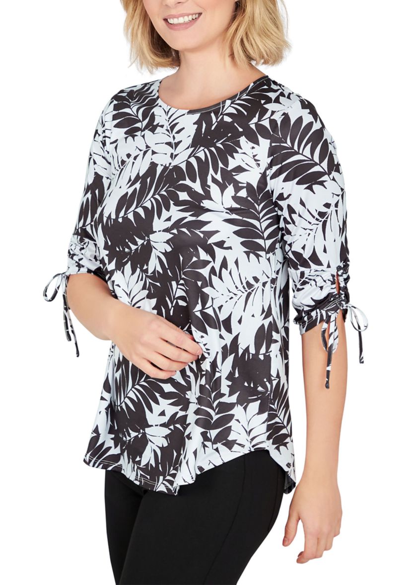Casual Tie Top in Free-Spirit Foulard