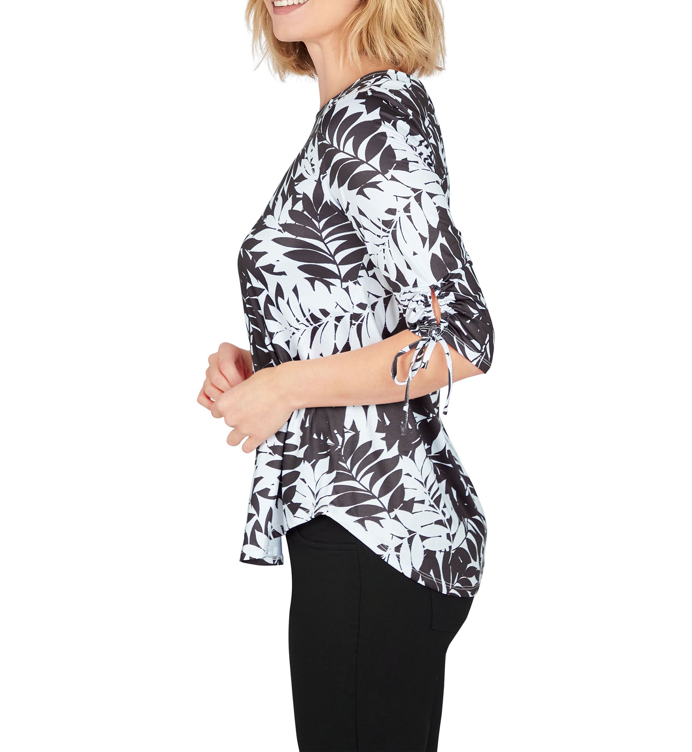 Casual Tie Top in Free-Spirit Foulard